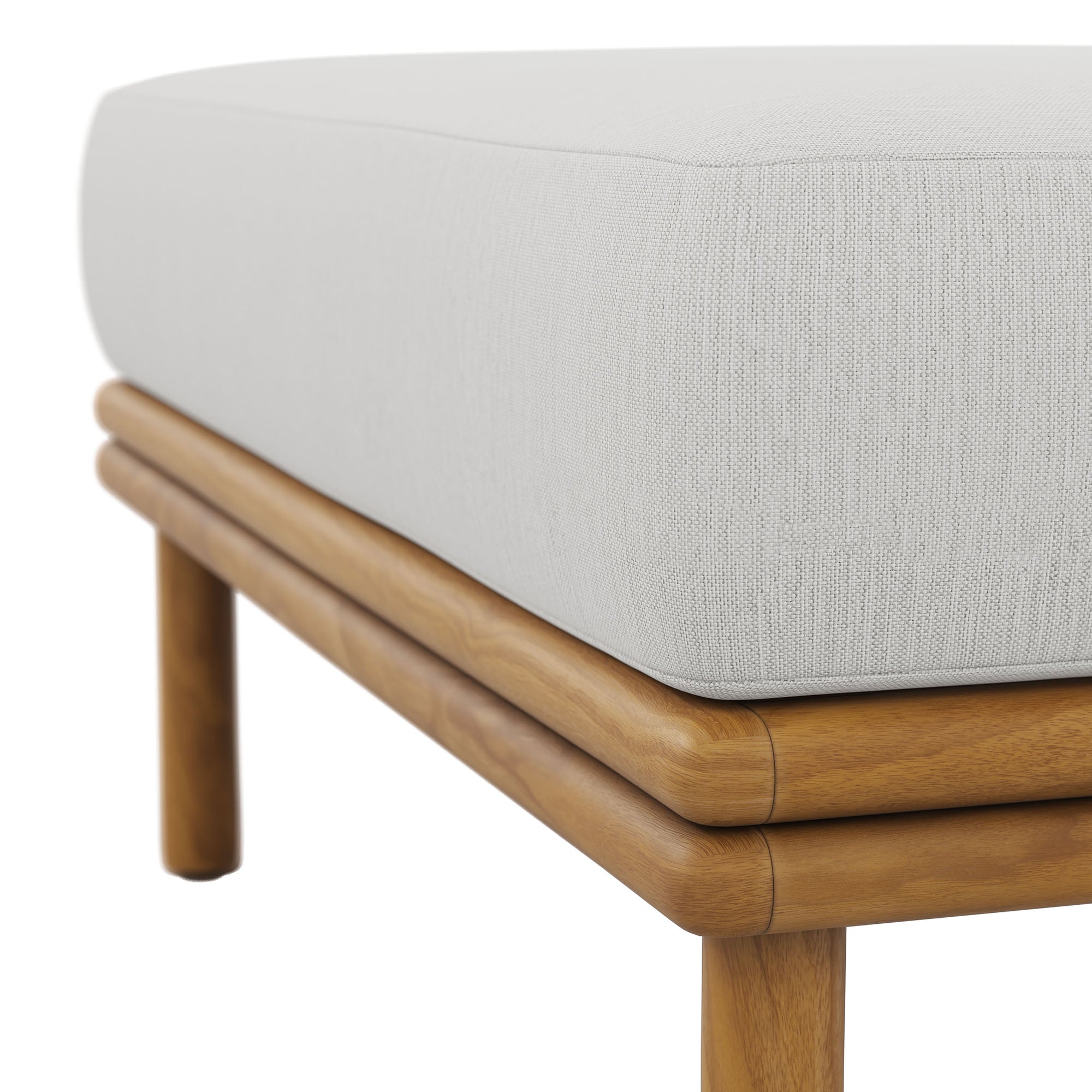 Wren Outdoor Patio Teak Wood Ottoman by Modway - Best Buy Furniture