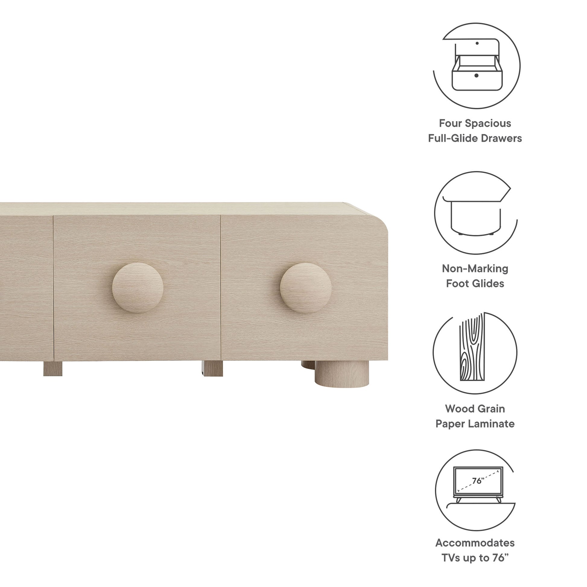 Sonnet 69" Low Profile TV Stand by Modway - Best Buy Furniture