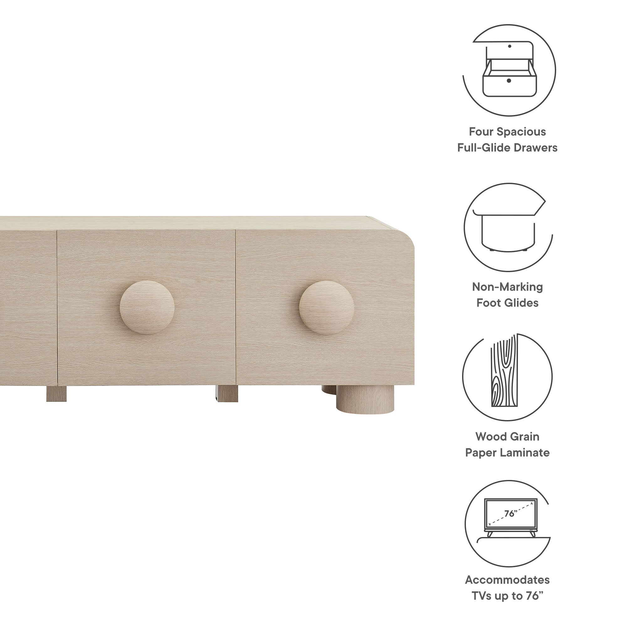 Sonnet 69" Low Profile TV Stand by Modway - Best Buy Furniture