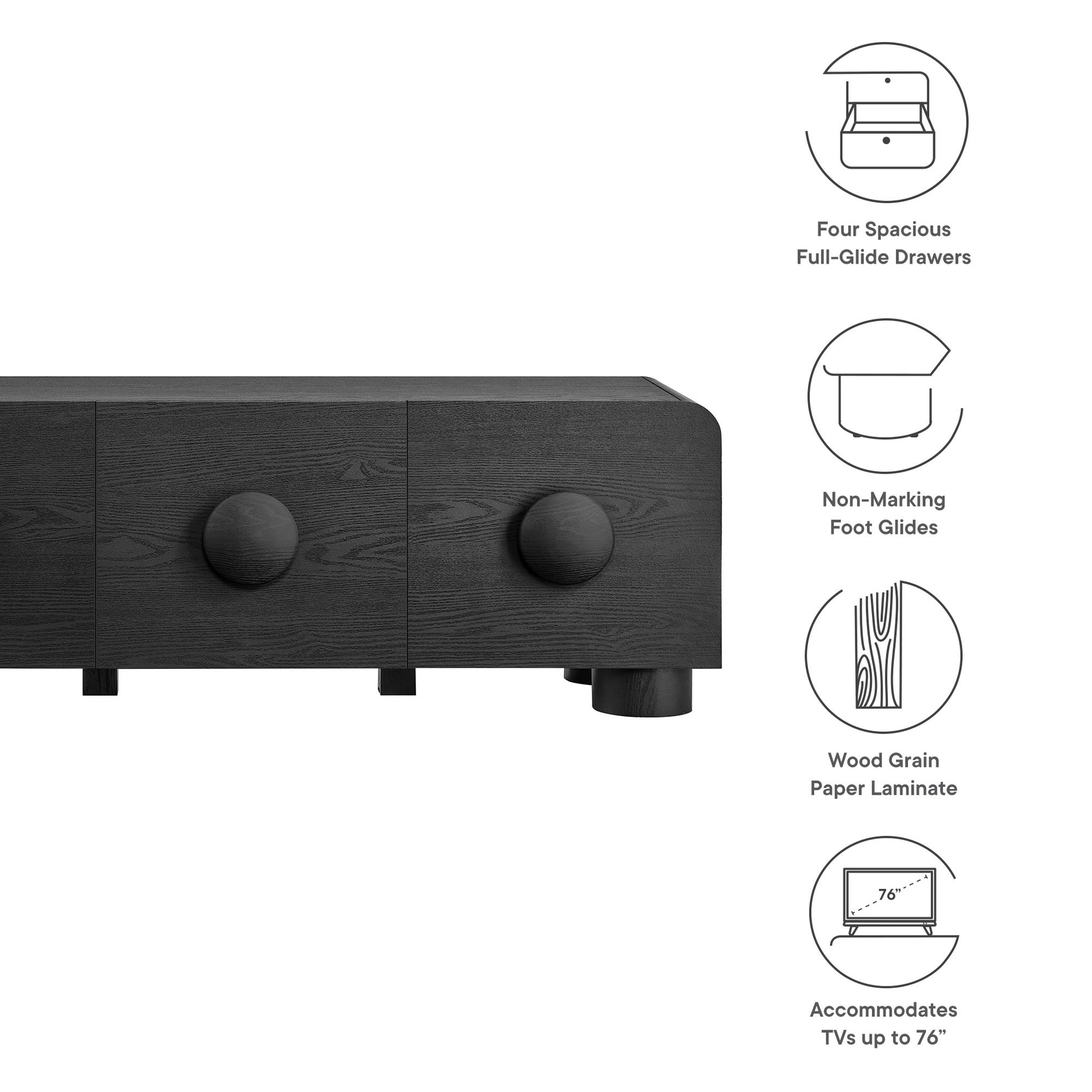 Sonnet 69" Low Profile TV Stand by Modway - Best Buy Furniture