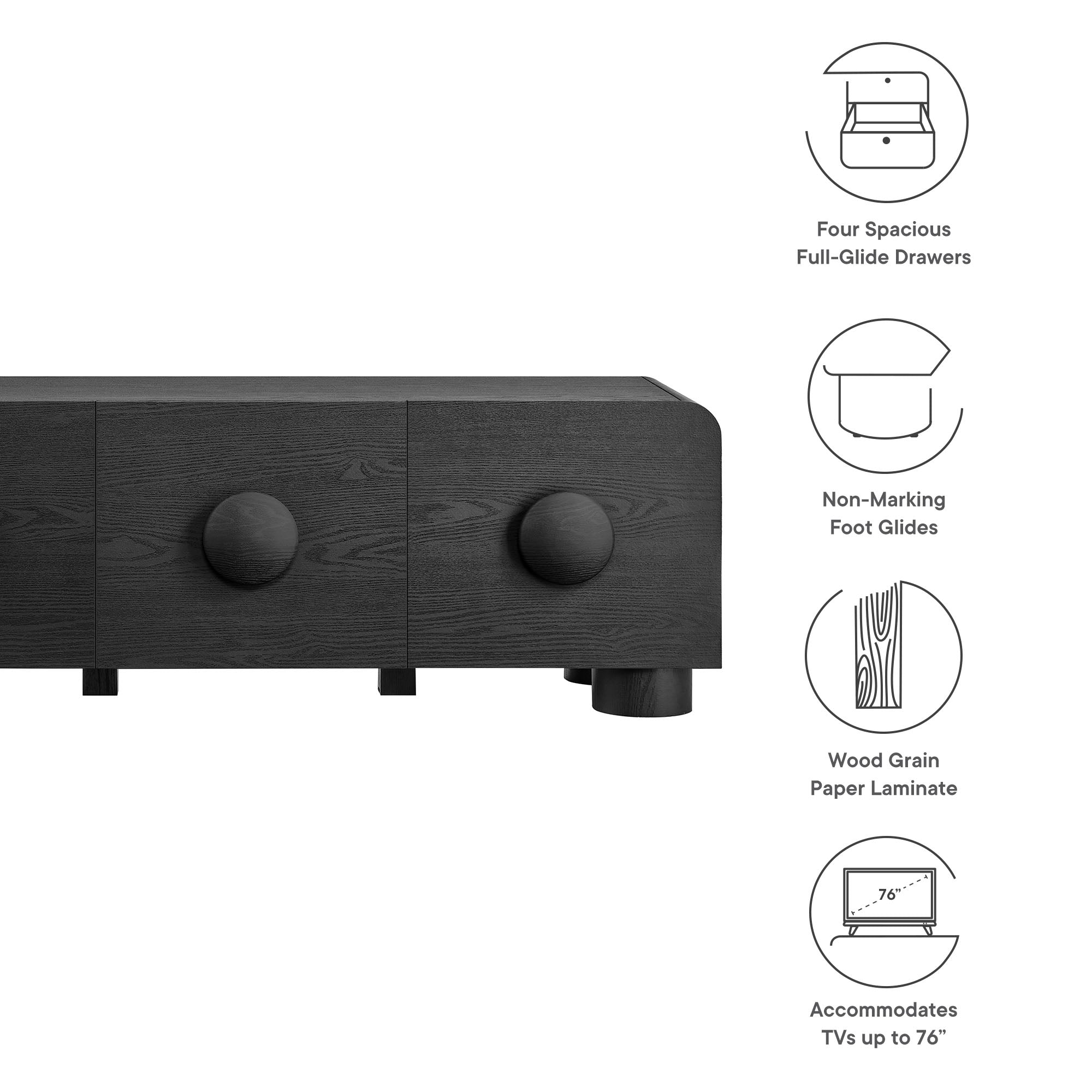 Sonnet 69" Low Profile TV Stand by Modway - Best Buy Furniture