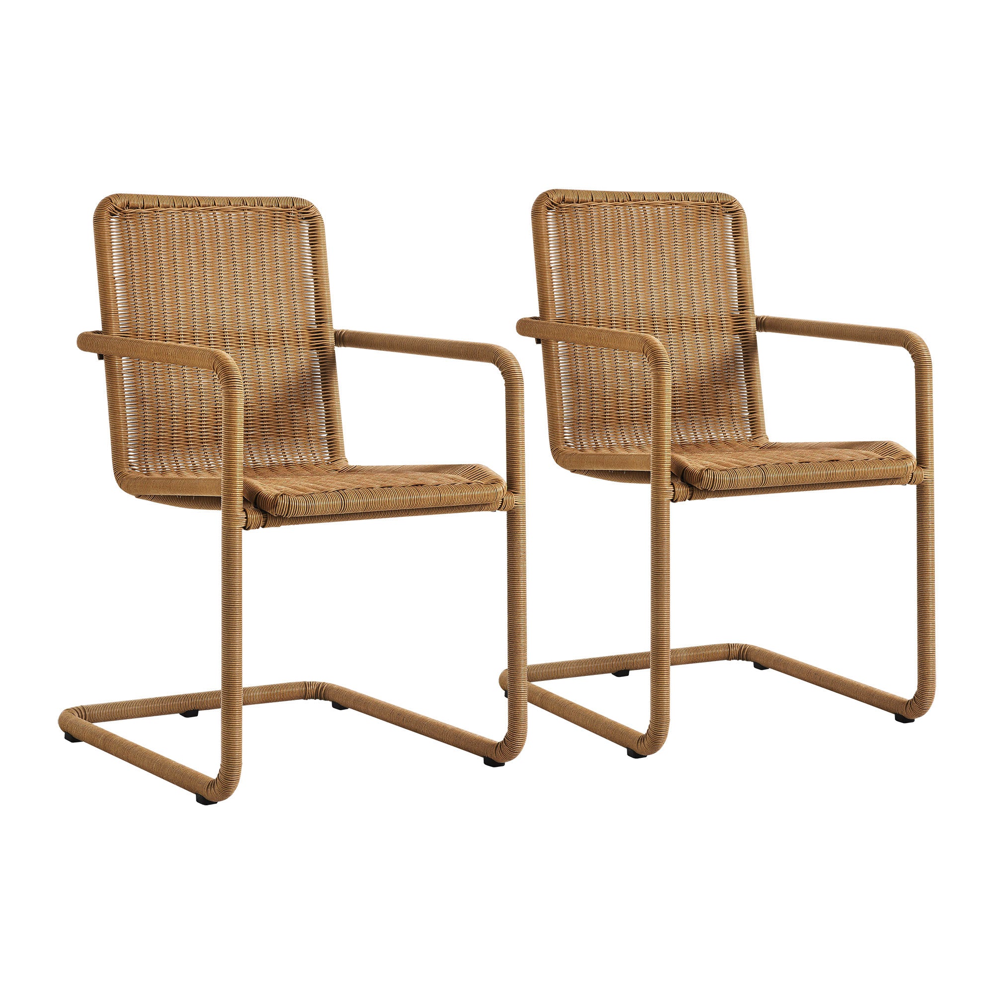 Abacus Outdoor Patio Wicker Dining Chairs Set of 2 by Modway - Best Buy Furniture