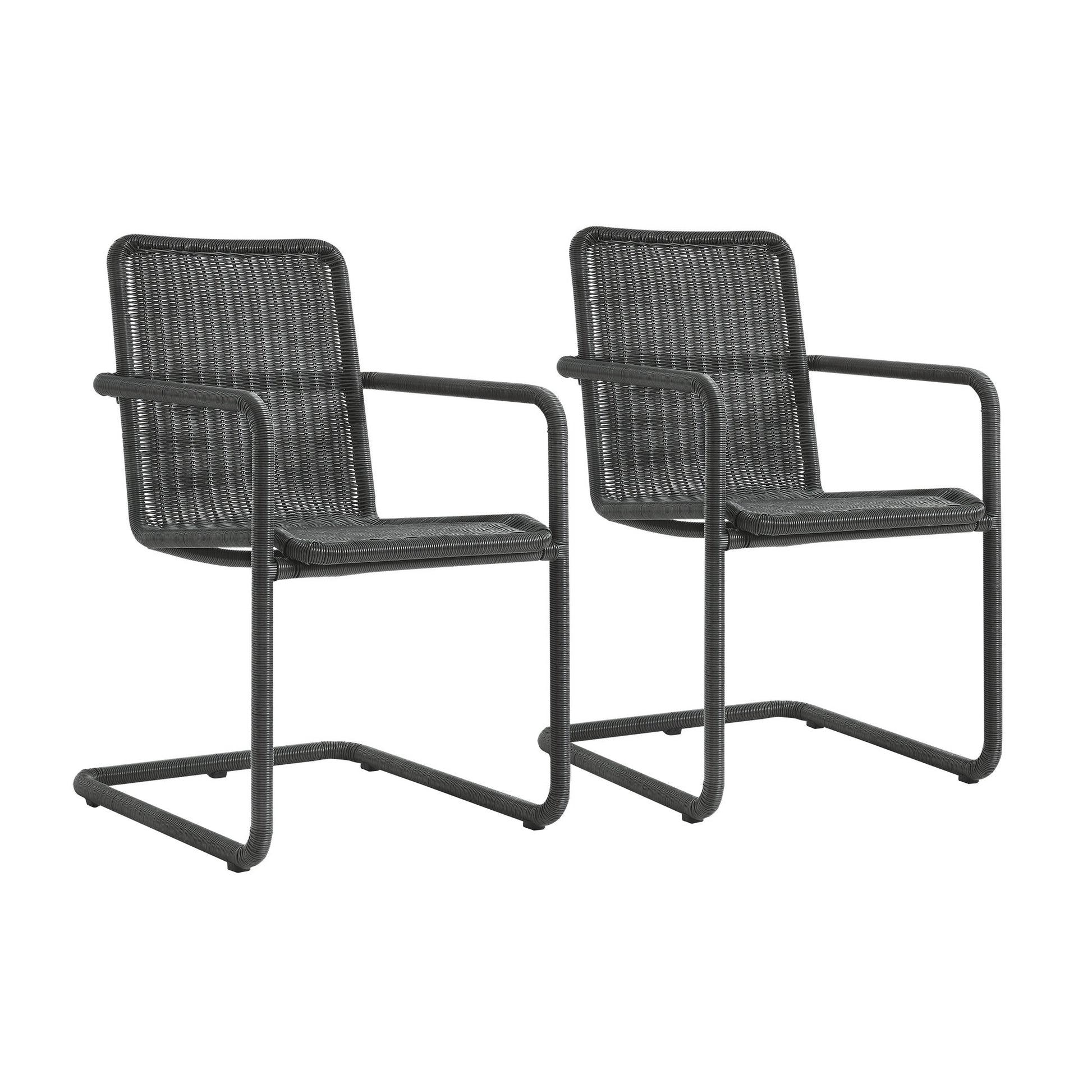 Abacus Outdoor Patio Wicker Dining Chairs Set of 2 by Modway - Best Buy Furniture