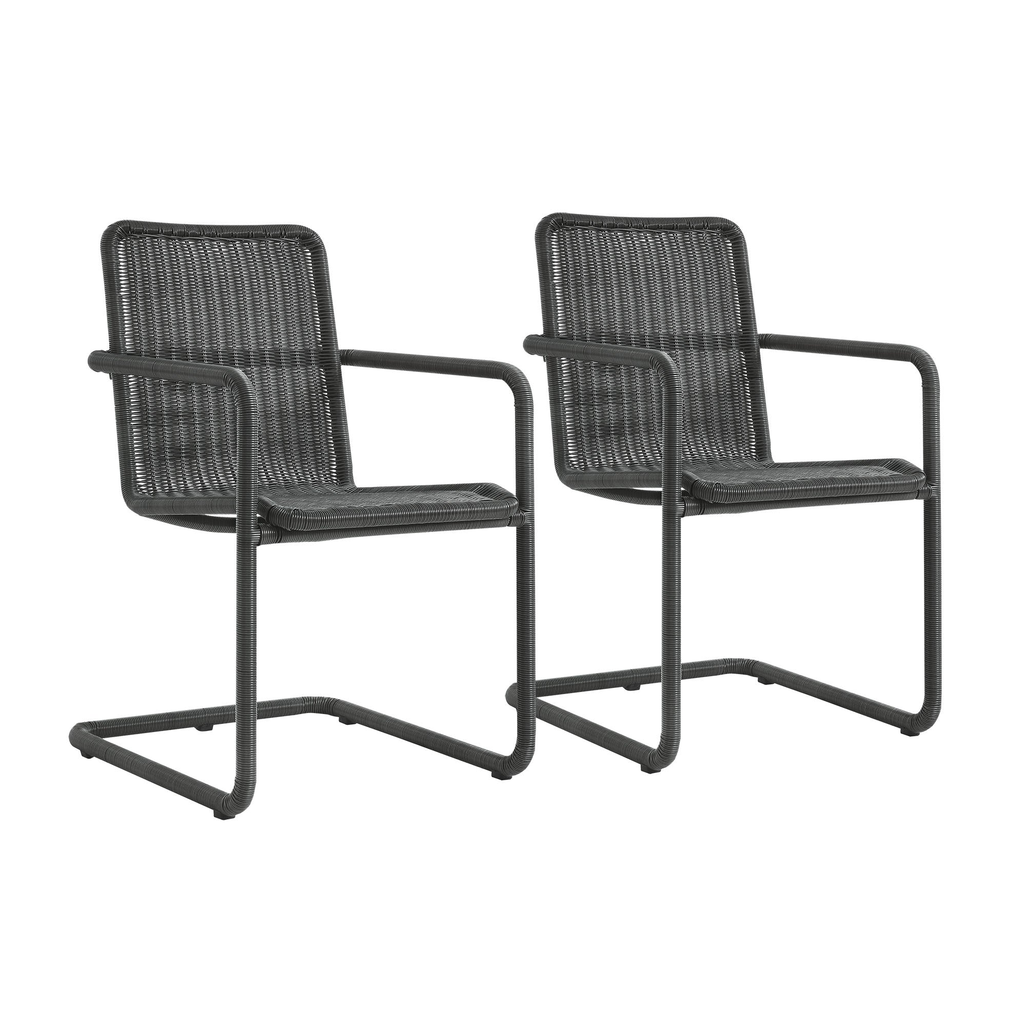 Abacus Outdoor Patio Wicker Dining Chairs Set of 2 by Modway - Best Buy Furniture