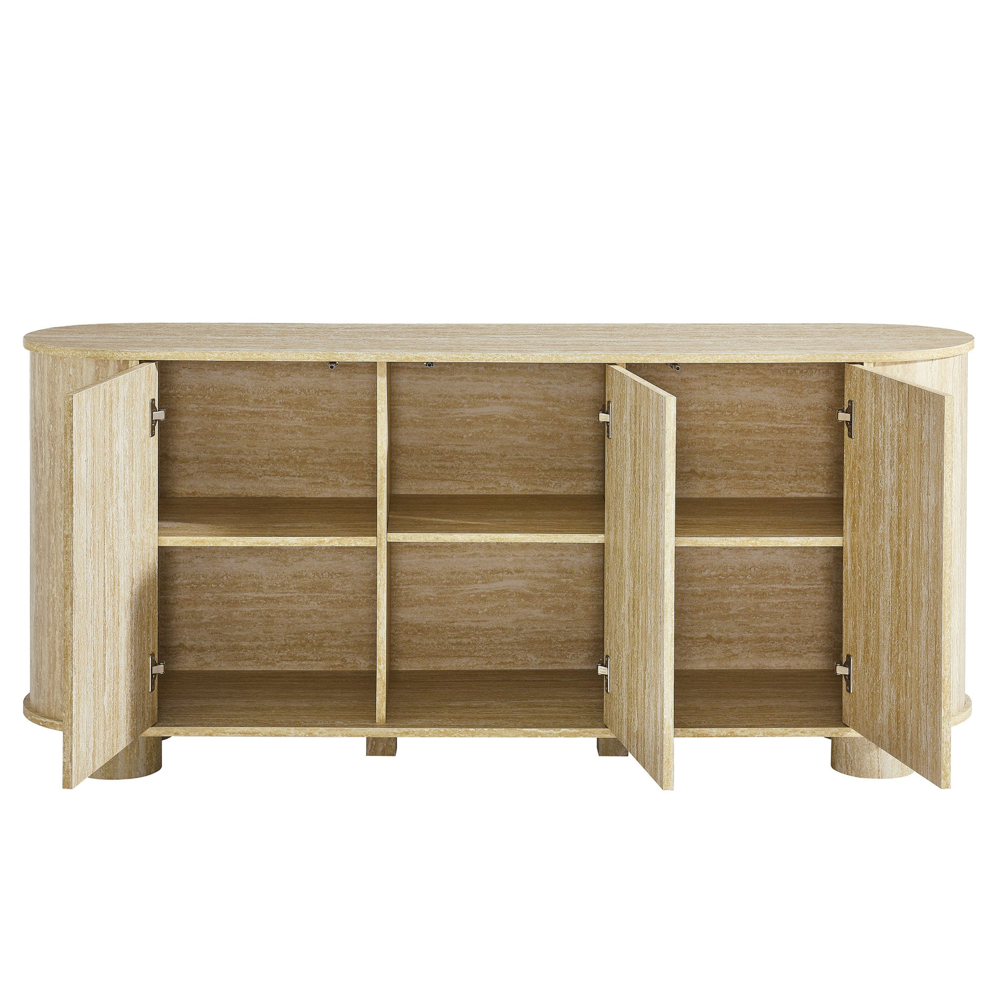 Overture 63� Oval Faux Travertine Sideboard by Modway - Best Buy Furniture