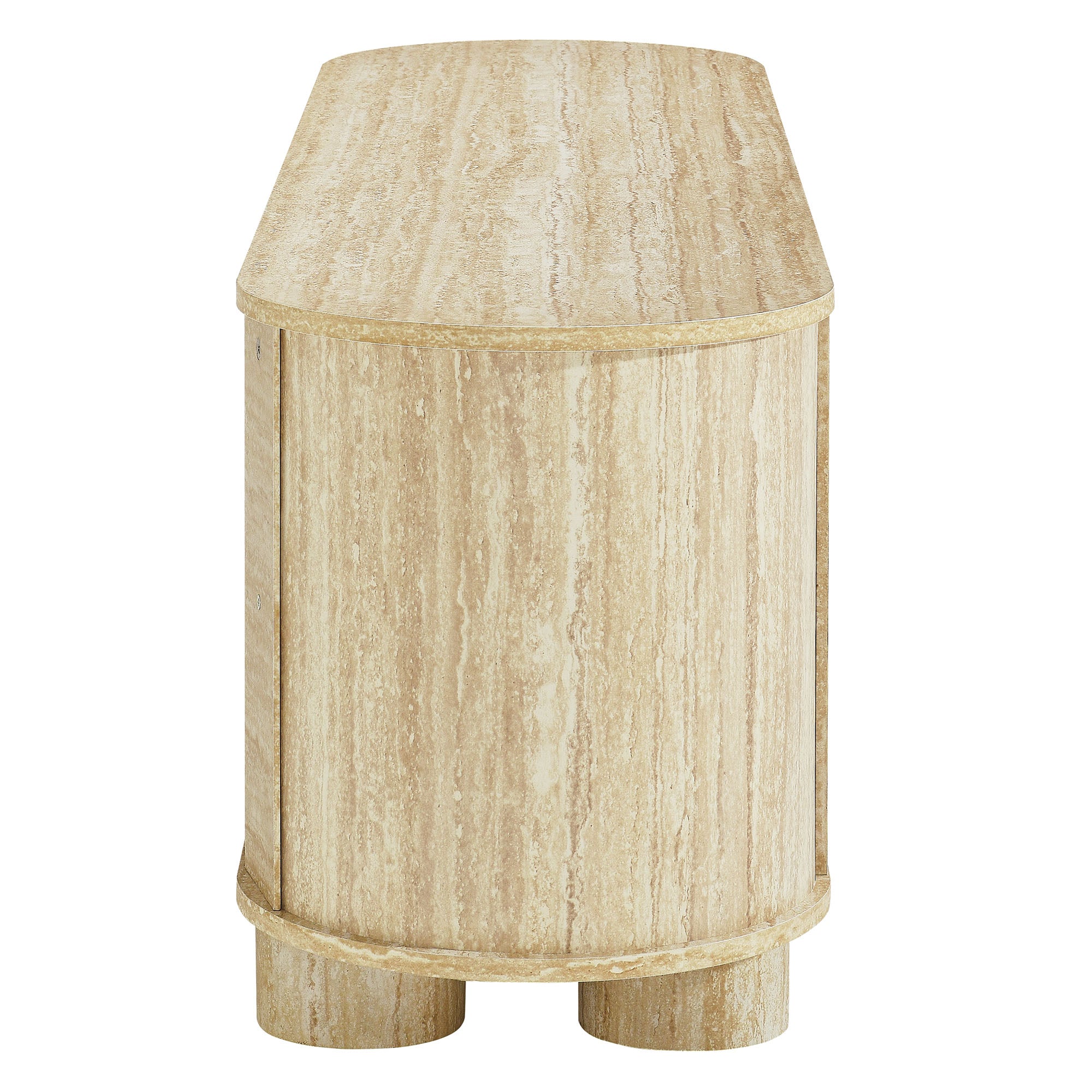 Overture 63� Oval Faux Travertine TV Stand by Modway - Best Buy Furniture