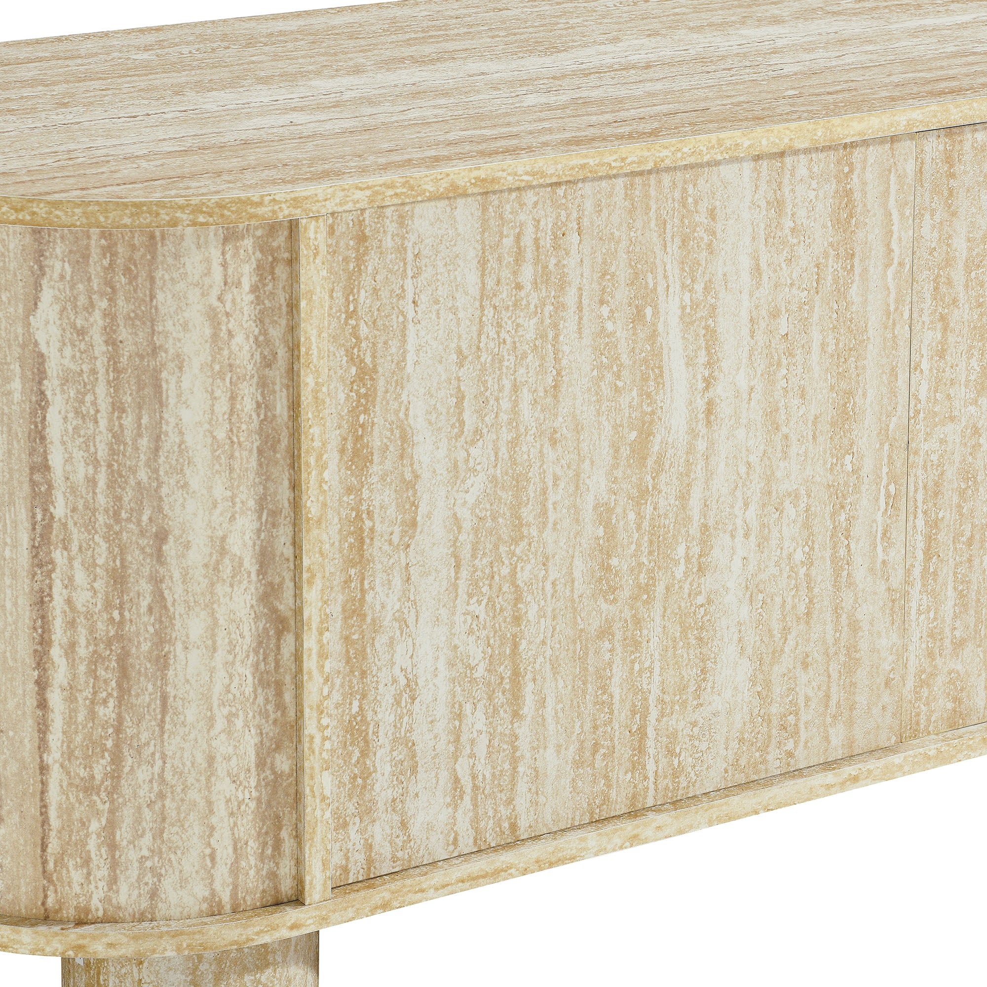 Overture 63� Oval Faux Travertine TV Stand by Modway - Best Buy Furniture