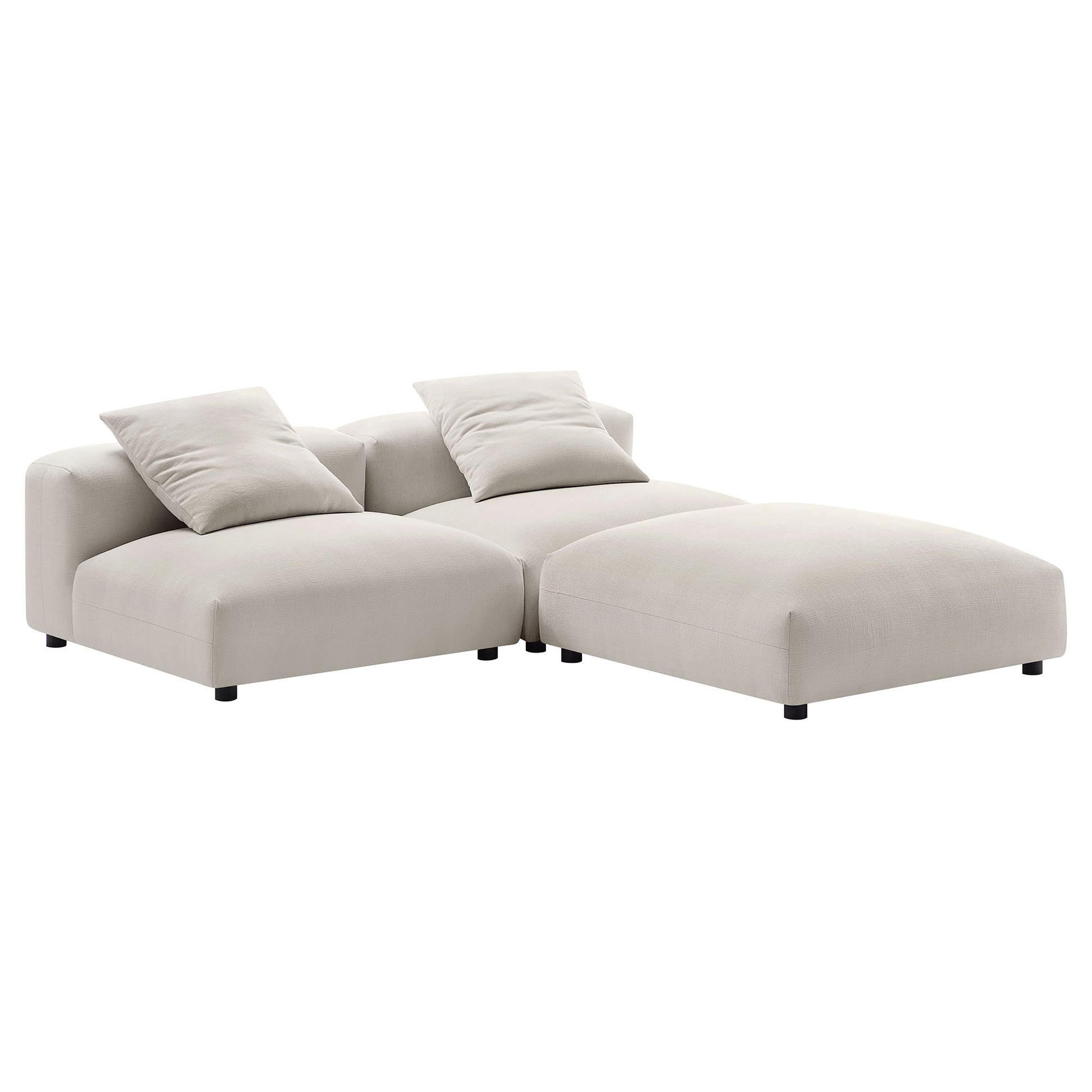 Solace 3-Piece Modular Upholstered Fabric Sectional Sofa by Modway - Best Buy Furniture
