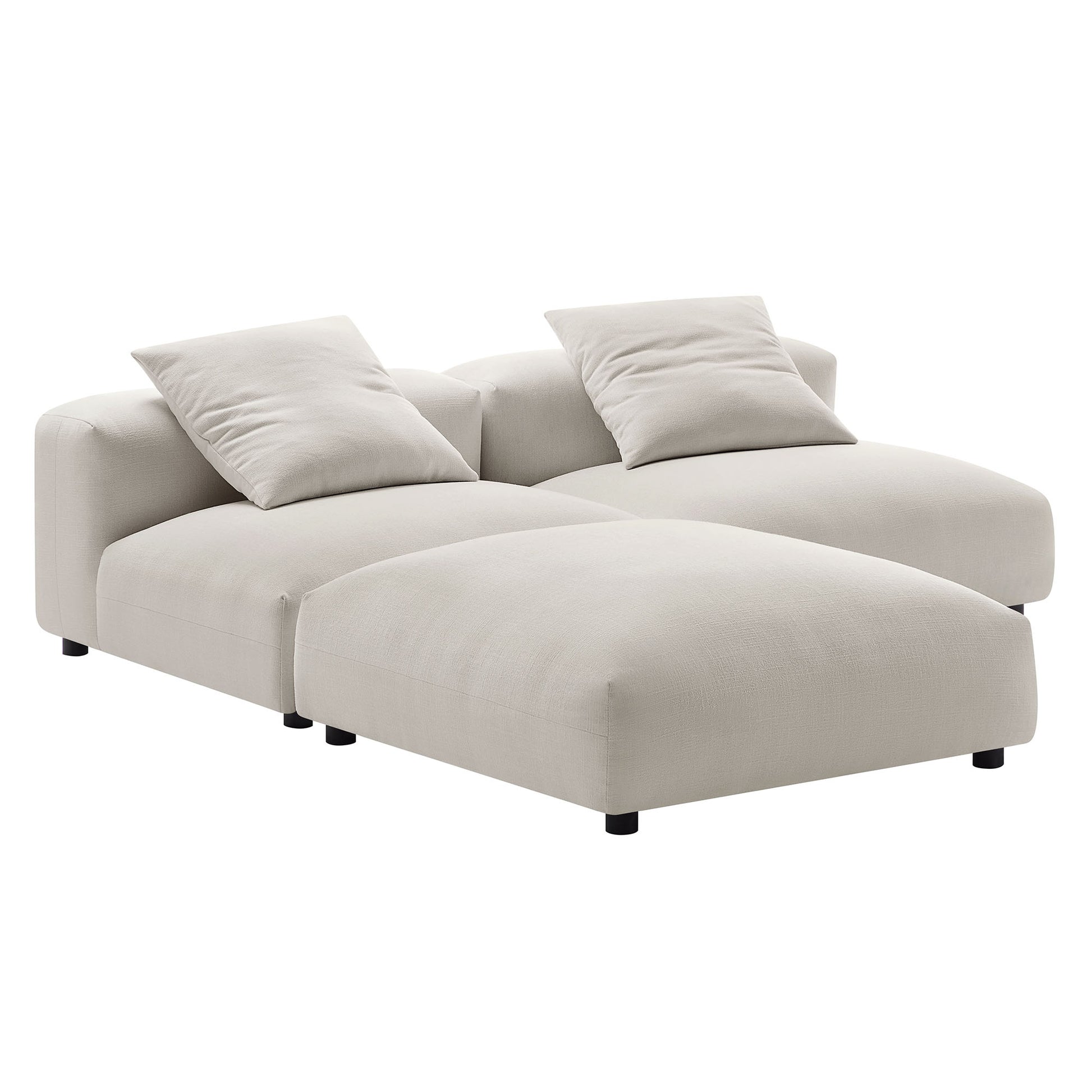 Solace 3-Piece Modular Upholstered Fabric Sectional Sofa by Modway - Best Buy Furniture