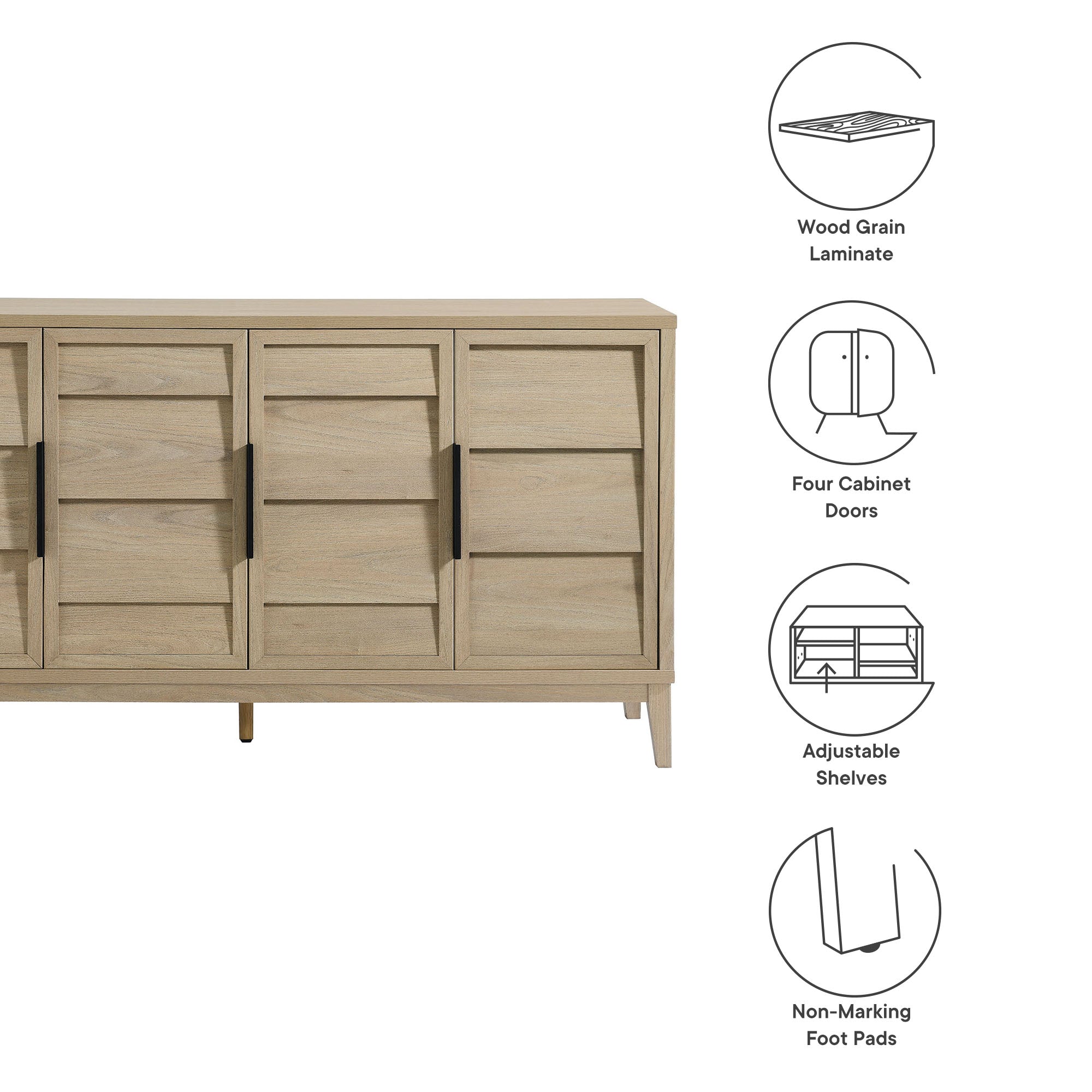 Sinya 4-Door Sideboard by Modway - Best Buy Furniture