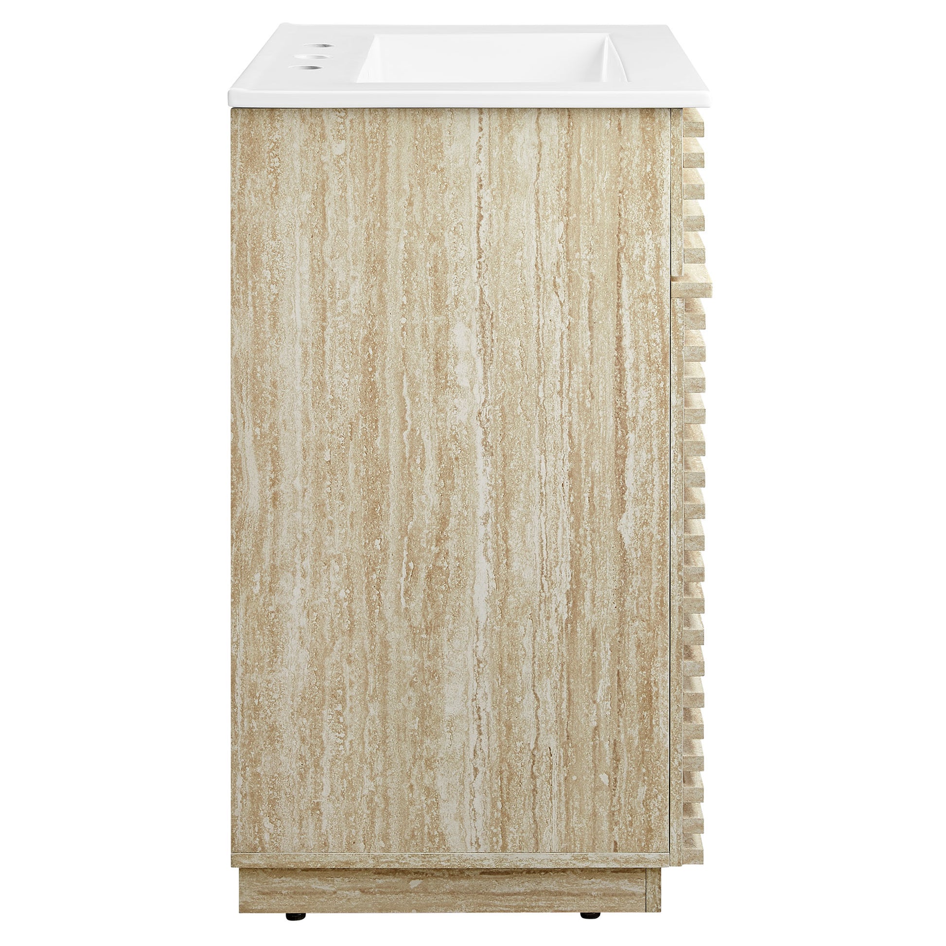 Render 24" Faux Travertine Bathroom Vanity With Sink by Modway - Best Buy Furniture
