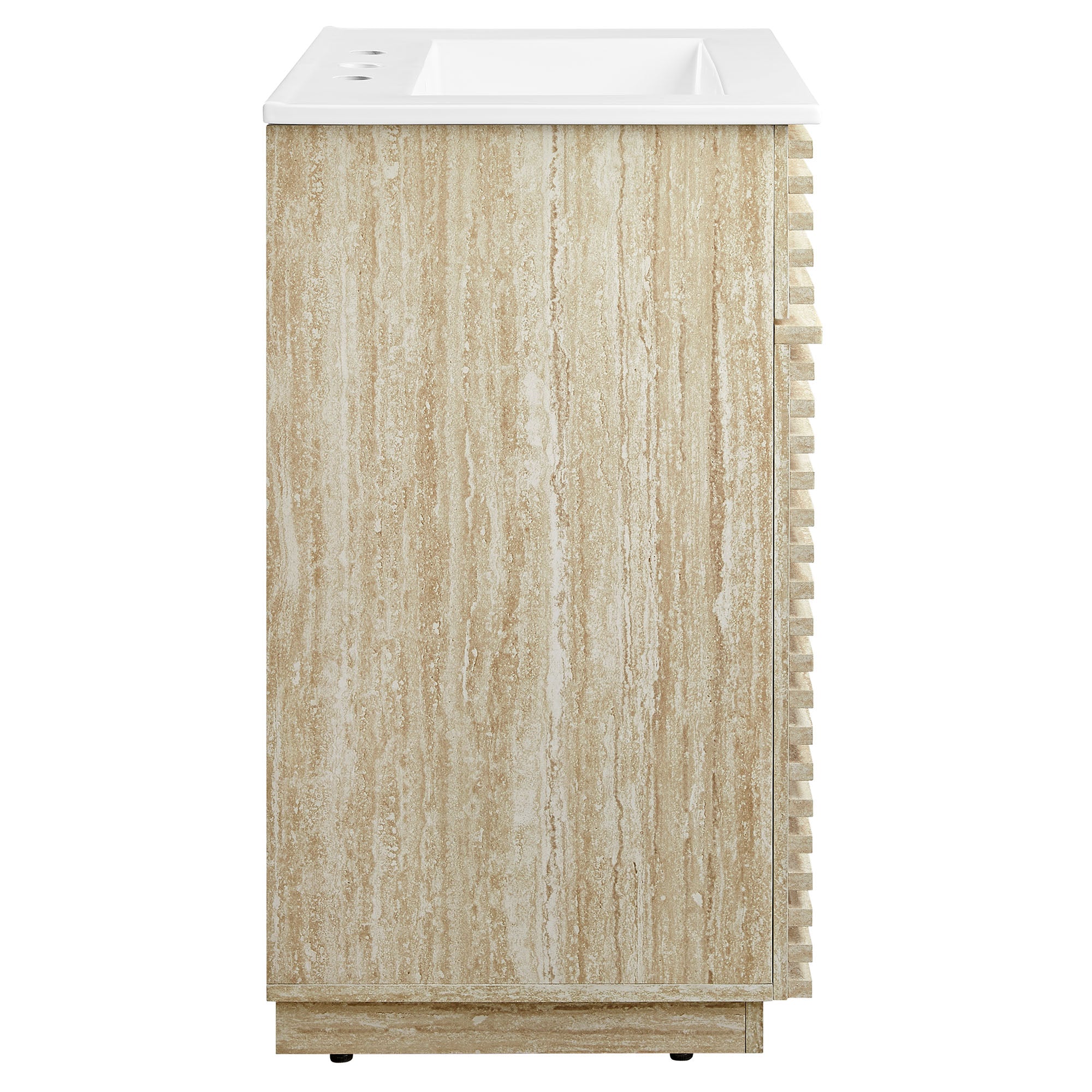 Render 24" Faux Travertine Bathroom Vanity With Sink by Modway - Best Buy Furniture