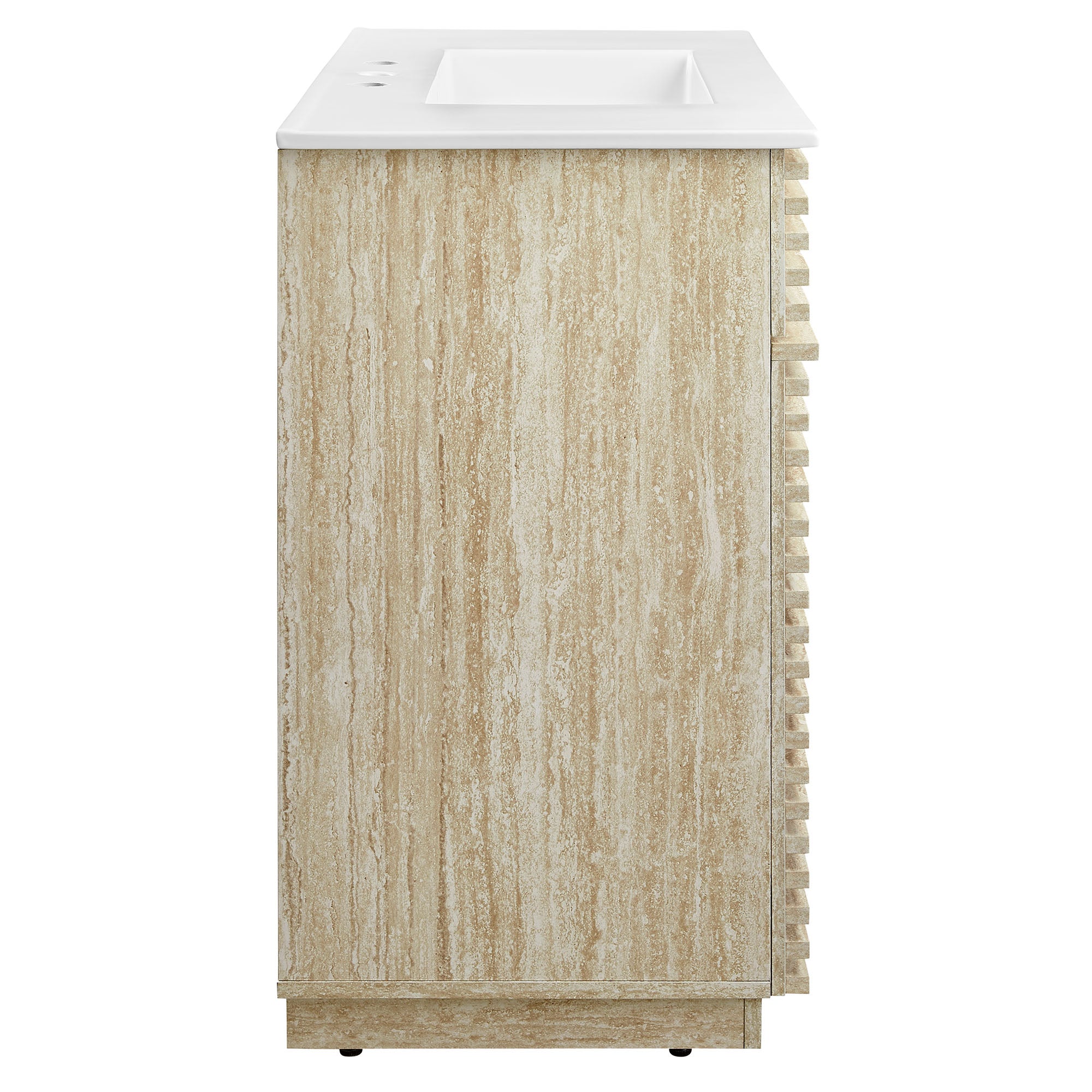 Render 36" Faux Travertine Bathroom Vanity With Sink by Modway - Best Buy Furniture