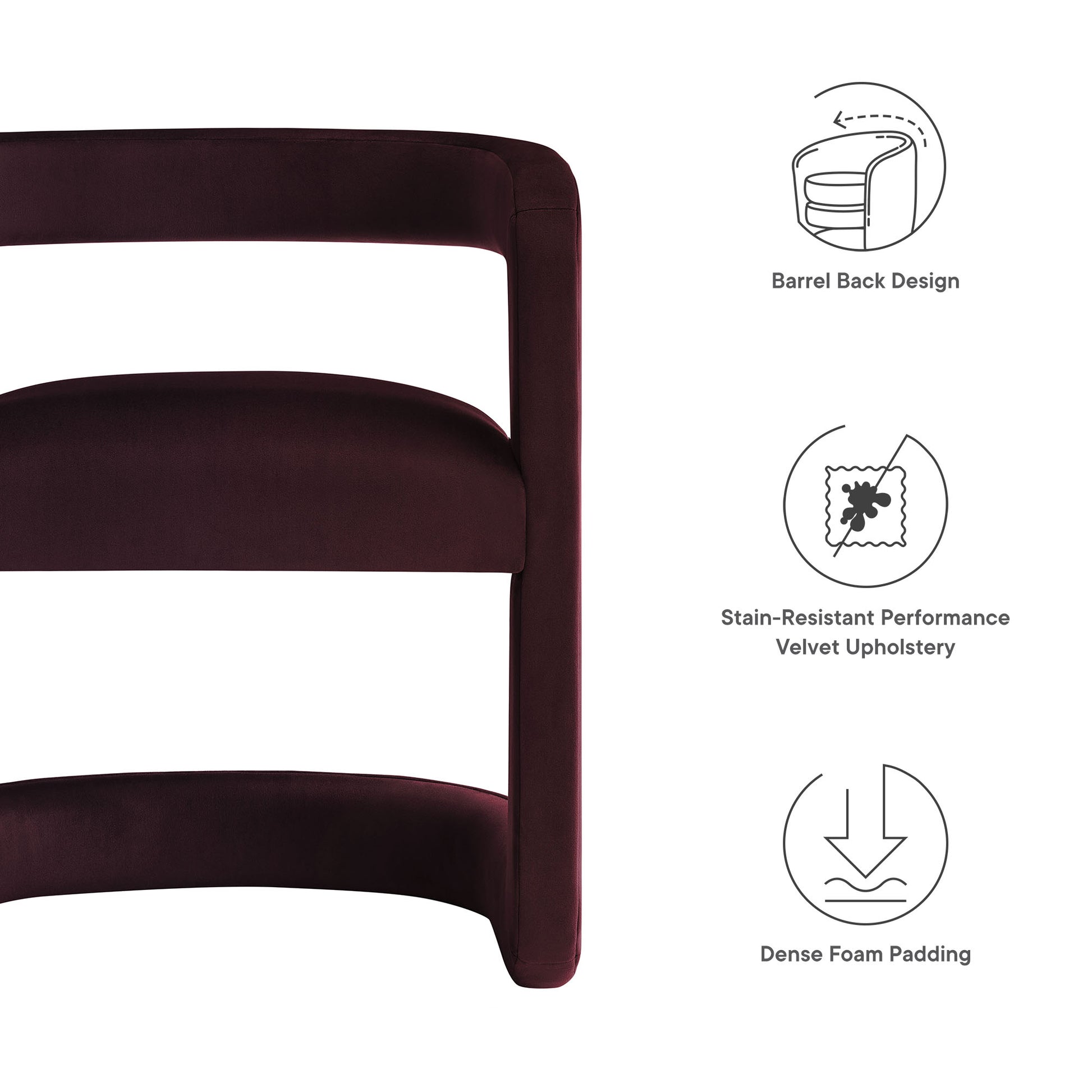 Winslow Barrel Performance Velvet Dining Chair by Modway - Best Buy Furniture