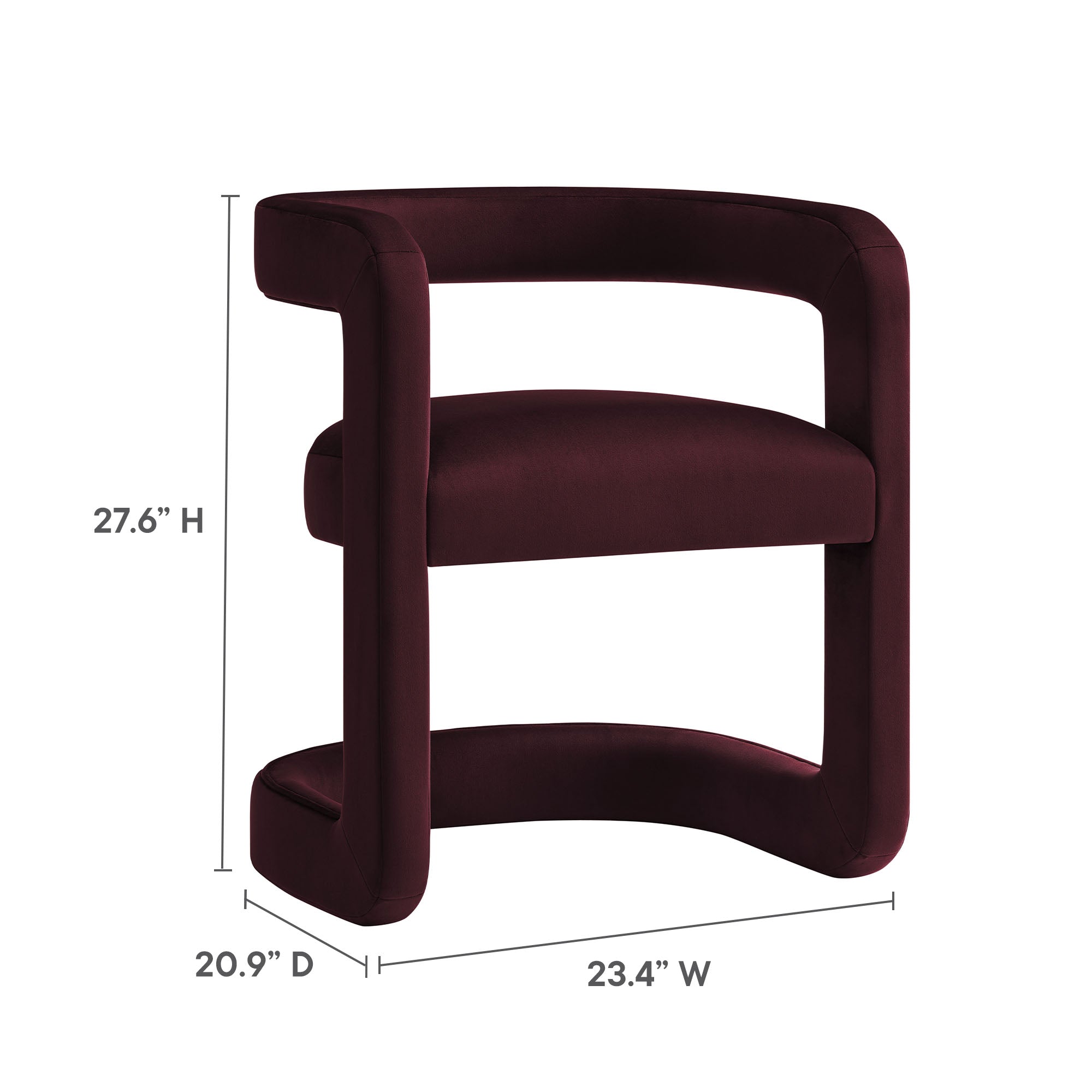 Winslow Barrel Performance Velvet Dining Chair by Modway - Best Buy Furniture