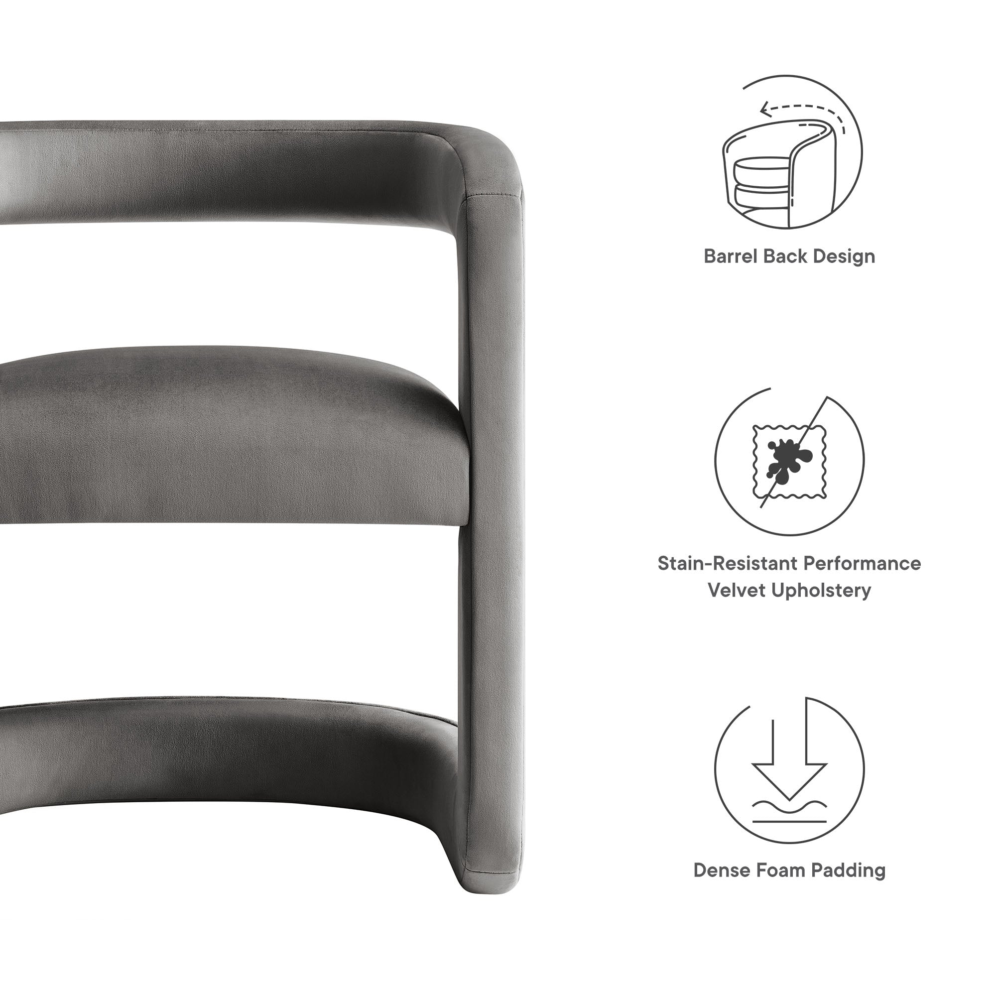 Winslow Barrel Performance Velvet Dining Chair by Modway - Best Buy Furniture