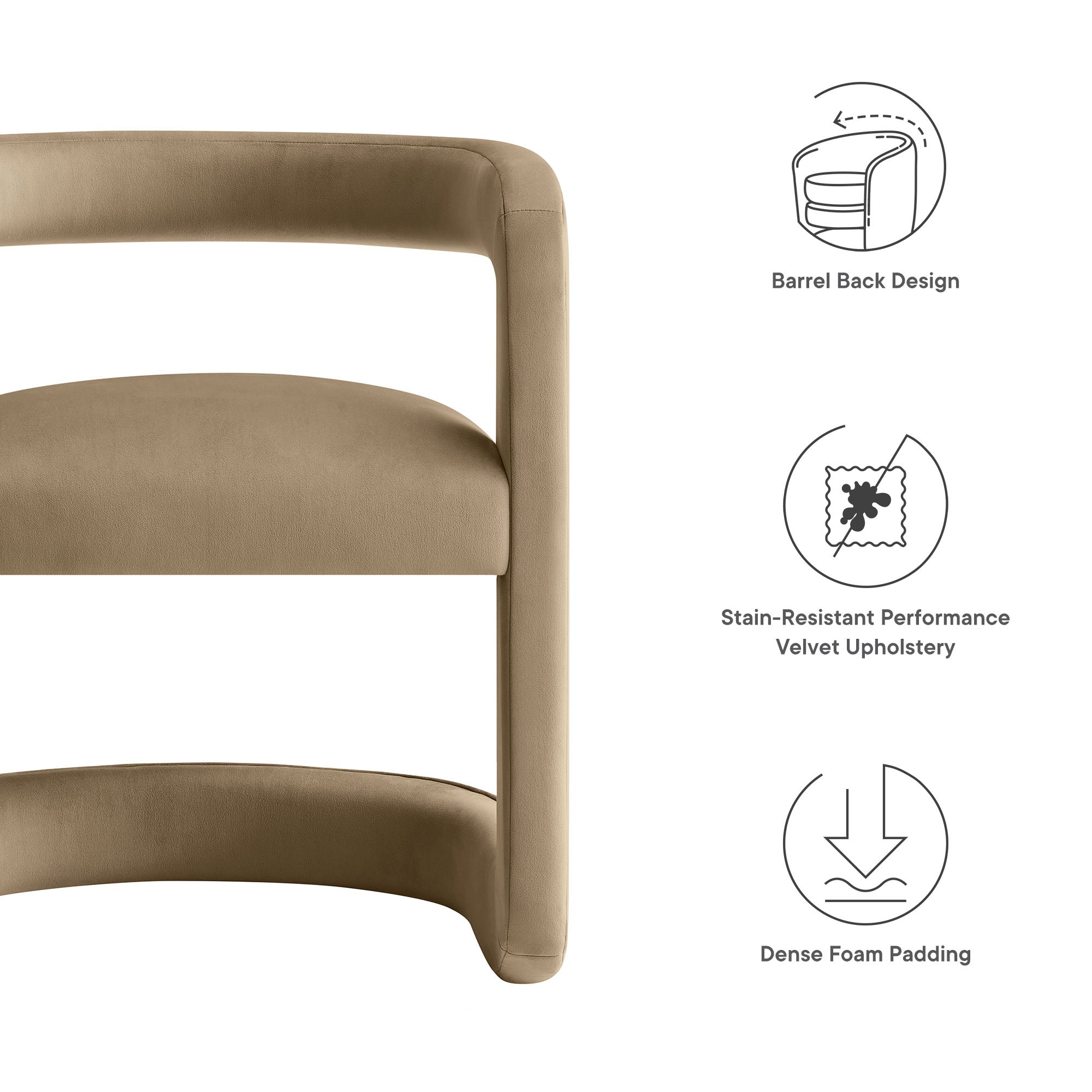 Winslow Barrel Performance Velvet Dining Chair by Modway - Best Buy Furniture