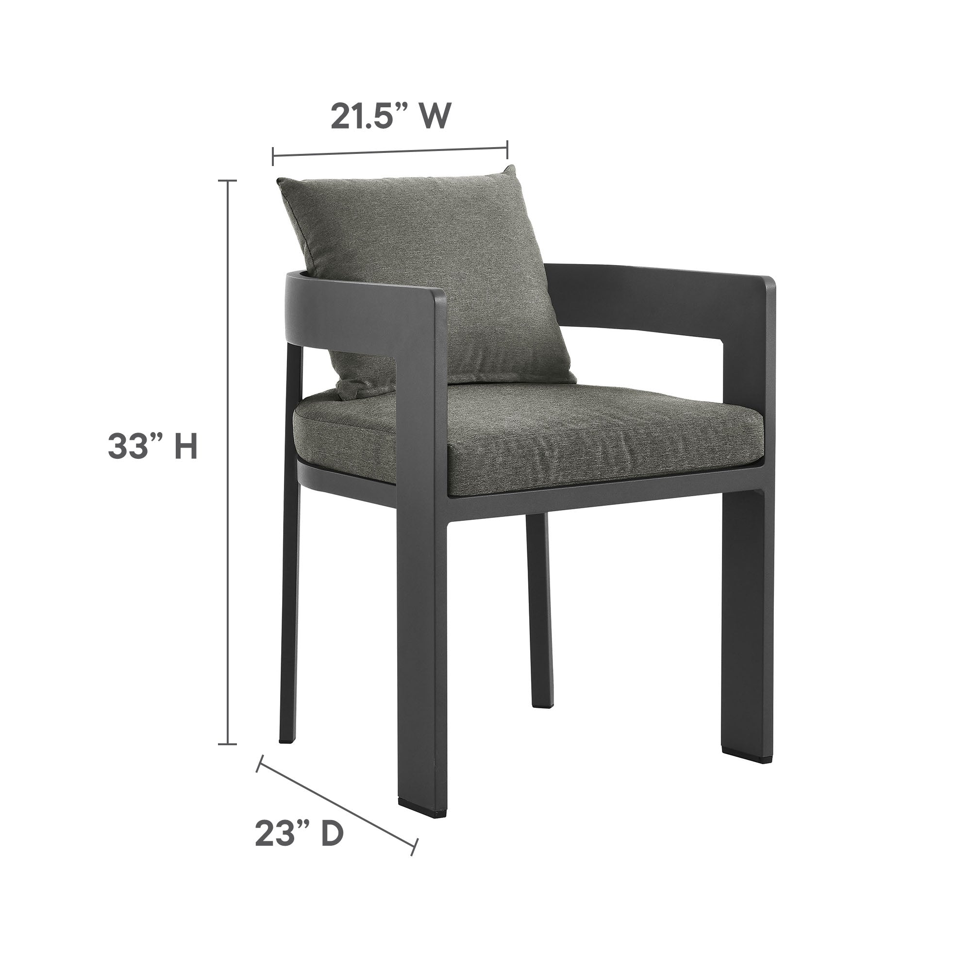 Tahoe Outdoor Patio Aluminum Dining Chair by Modway - Best Buy Furniture