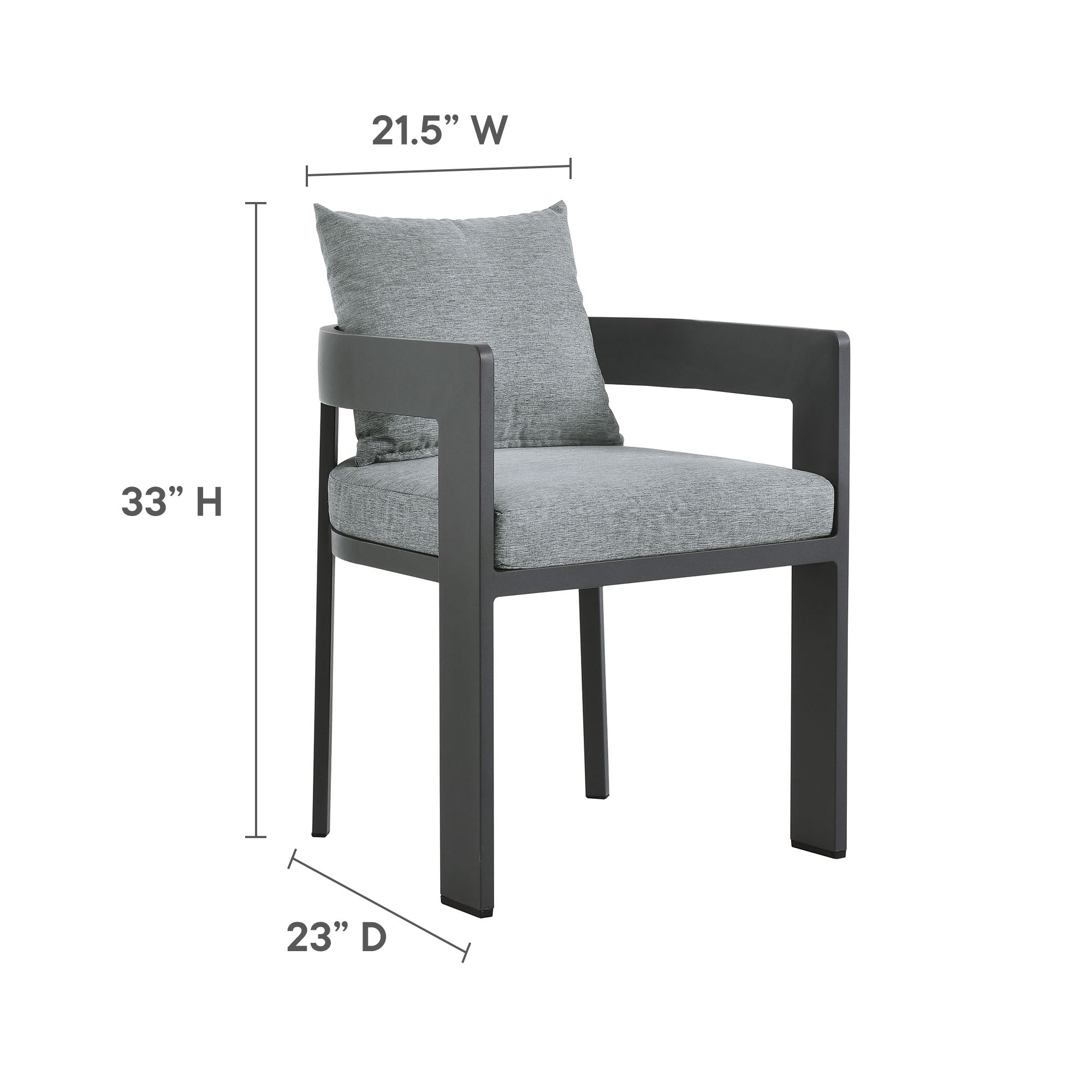 Tahoe Outdoor Patio Aluminum Dining Chair by Modway - Best Buy Furniture