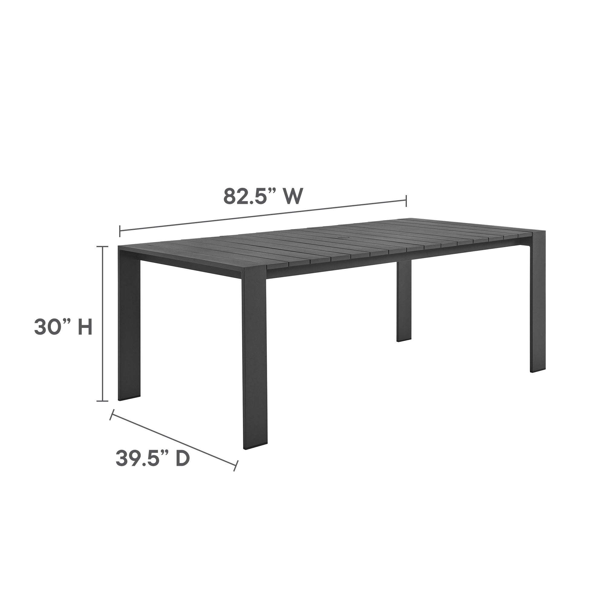 Tahoe 9-Piece Outdoor Patio Aluminum Dining Set by Modway - Best Buy Furniture