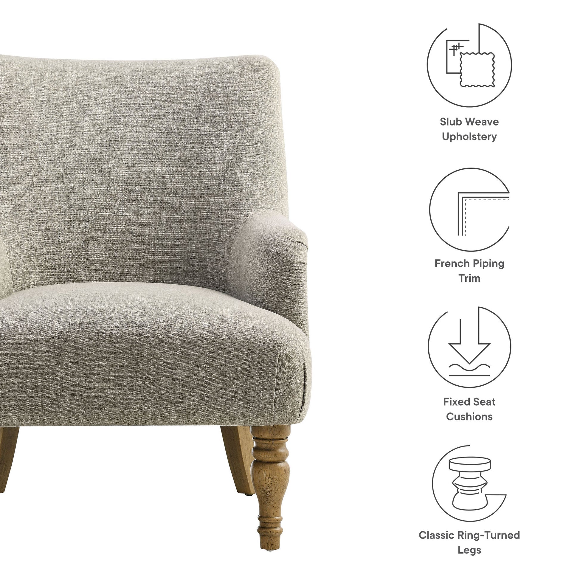 Ellington Fabric Upholstered Accent Armchair by Modway - Best Buy Furniture