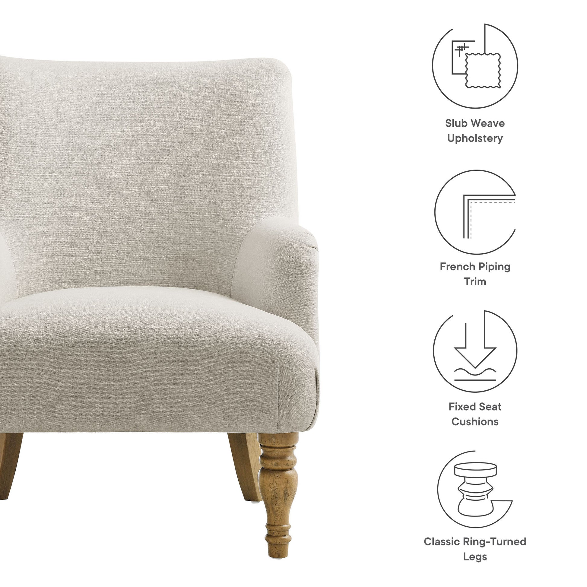 Ellington Fabric Upholstered Accent Armchair by Modway - Best Buy Furniture
