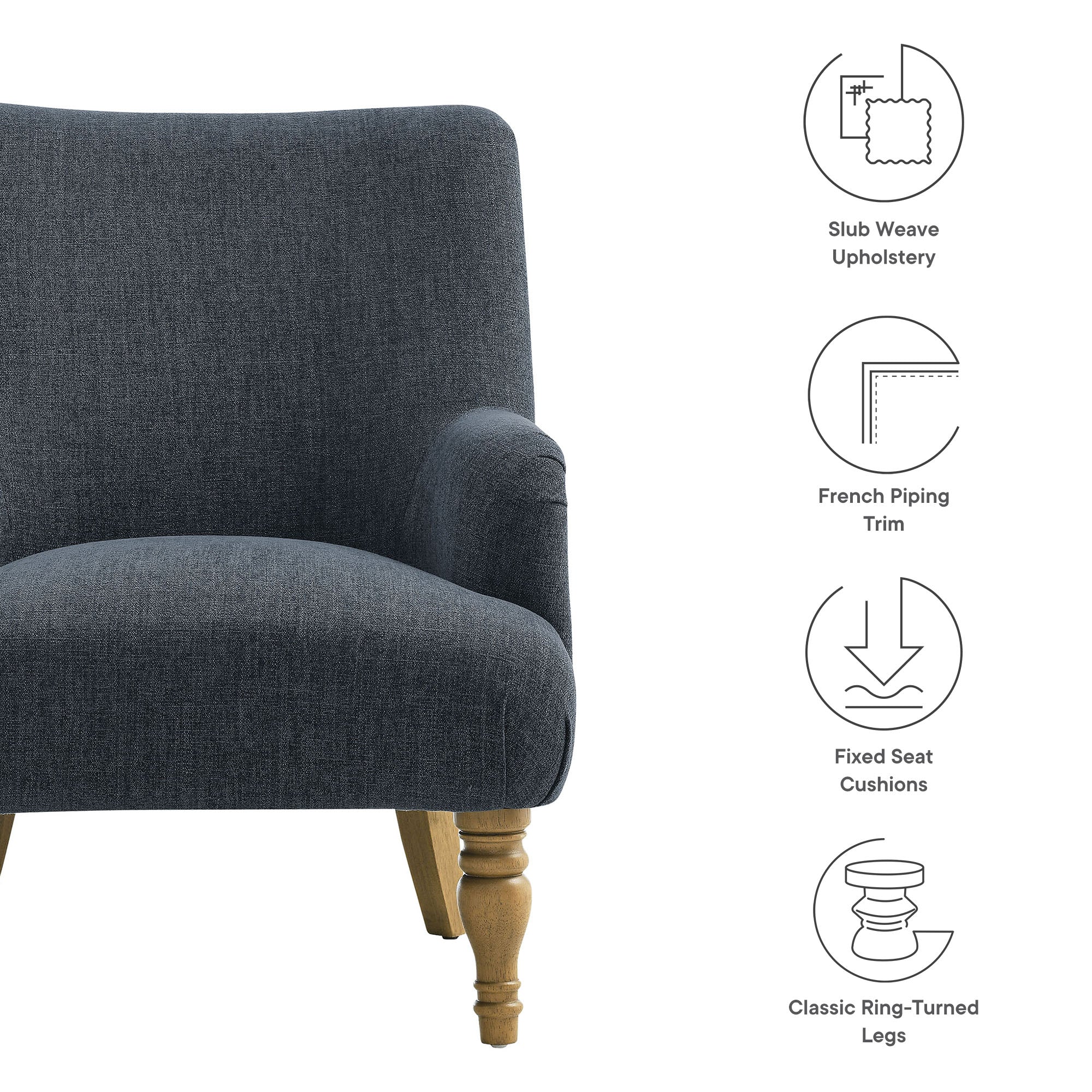 Ellington Fabric Upholstered Accent Armchair by Modway - Best Buy Furniture