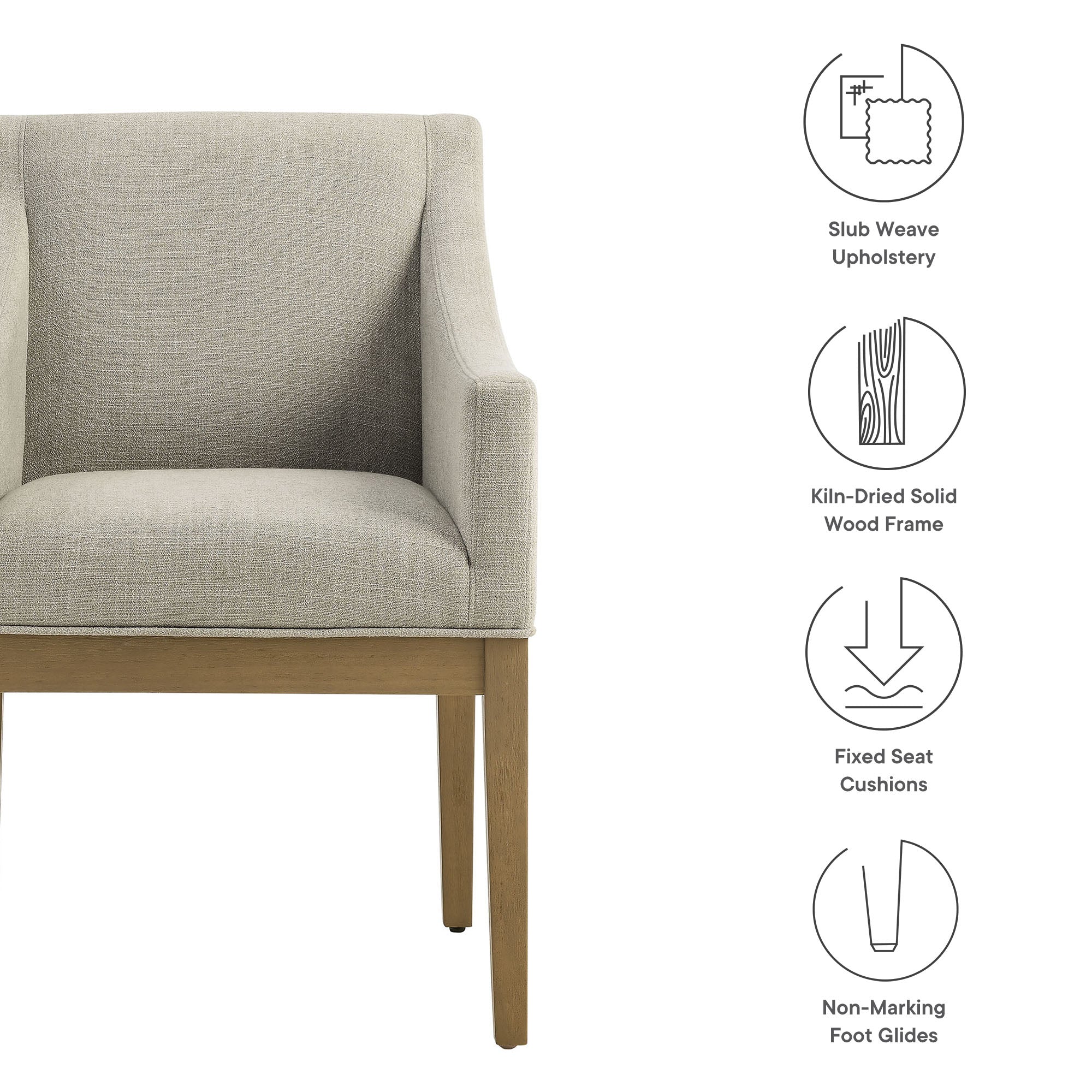 Alton Fabric Upholstered Dining Armchair by Modway - Best Buy Furniture