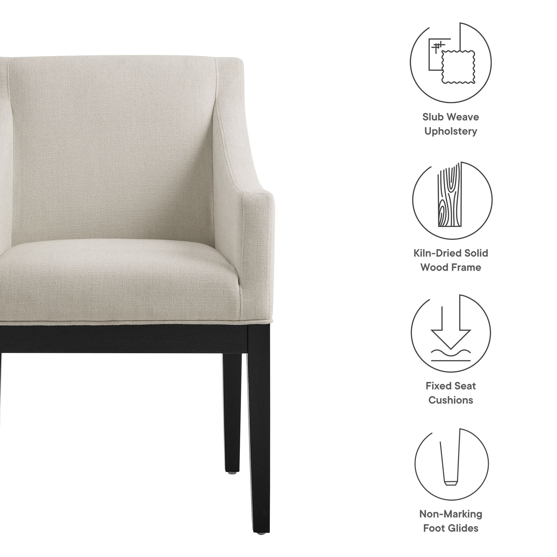 Alton Fabric Upholstered Dining Armchair by Modway - Best Buy Furniture