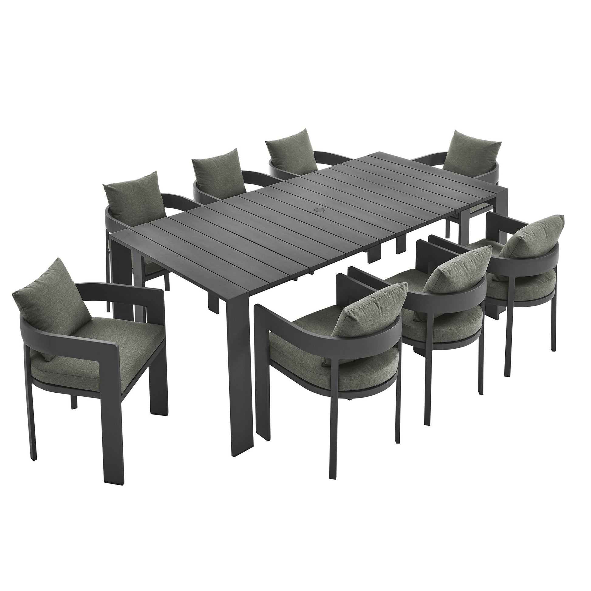 Tahoe 9-Piece Outdoor Patio Aluminum Dining Set by Modway - Best Buy Furniture