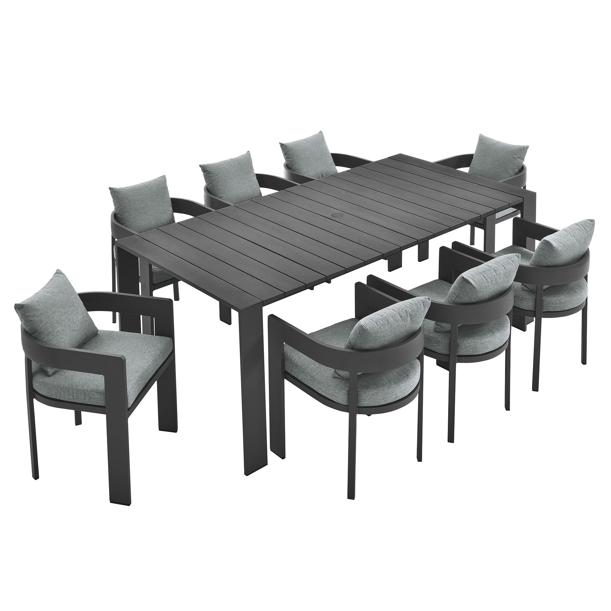 Tahoe 9-Piece Outdoor Patio Aluminum Dining Set by Modway - Best Buy Furniture
