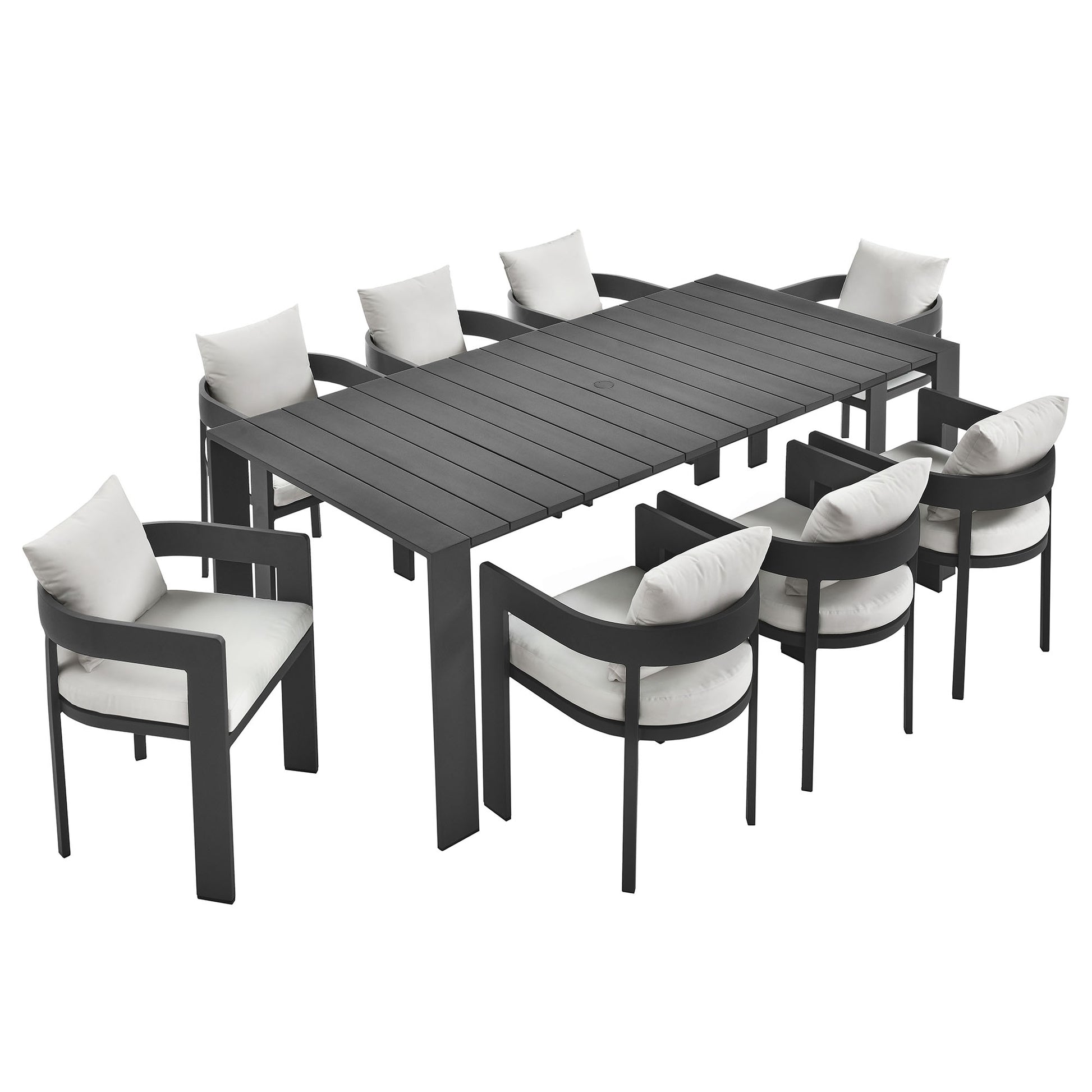 Tahoe 9-Piece Outdoor Patio Aluminum Dining Set by Modway - Best Buy Furniture