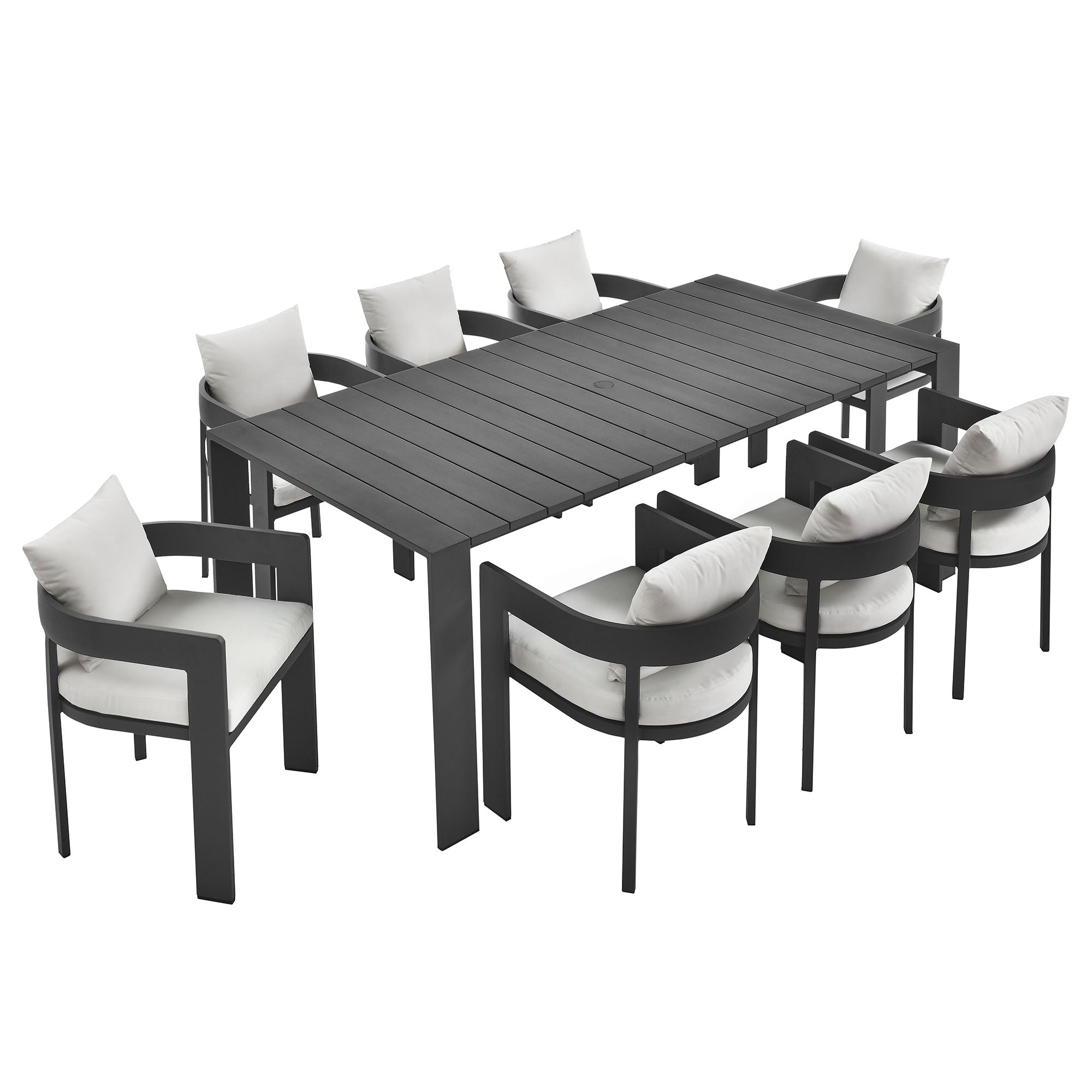 Tahoe 9-Piece Outdoor Patio Aluminum Dining Set by Modway - Best Buy Furniture