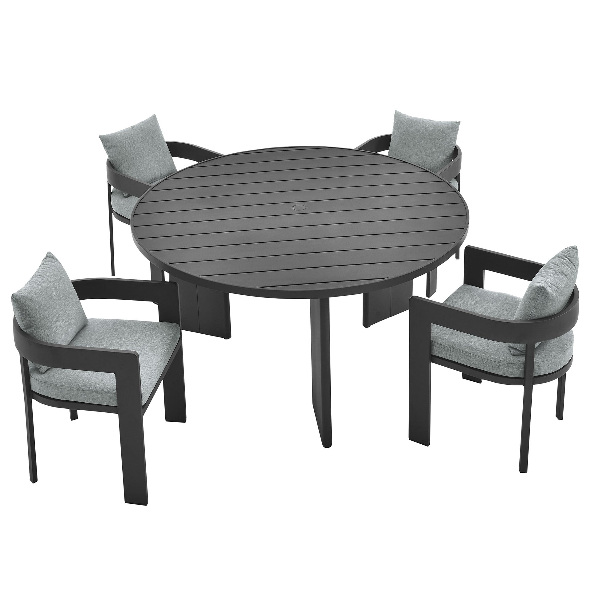 Tahoe 5-Piece Outdoor Patio Aluminum Dining Set by Modway - Best Buy Furniture