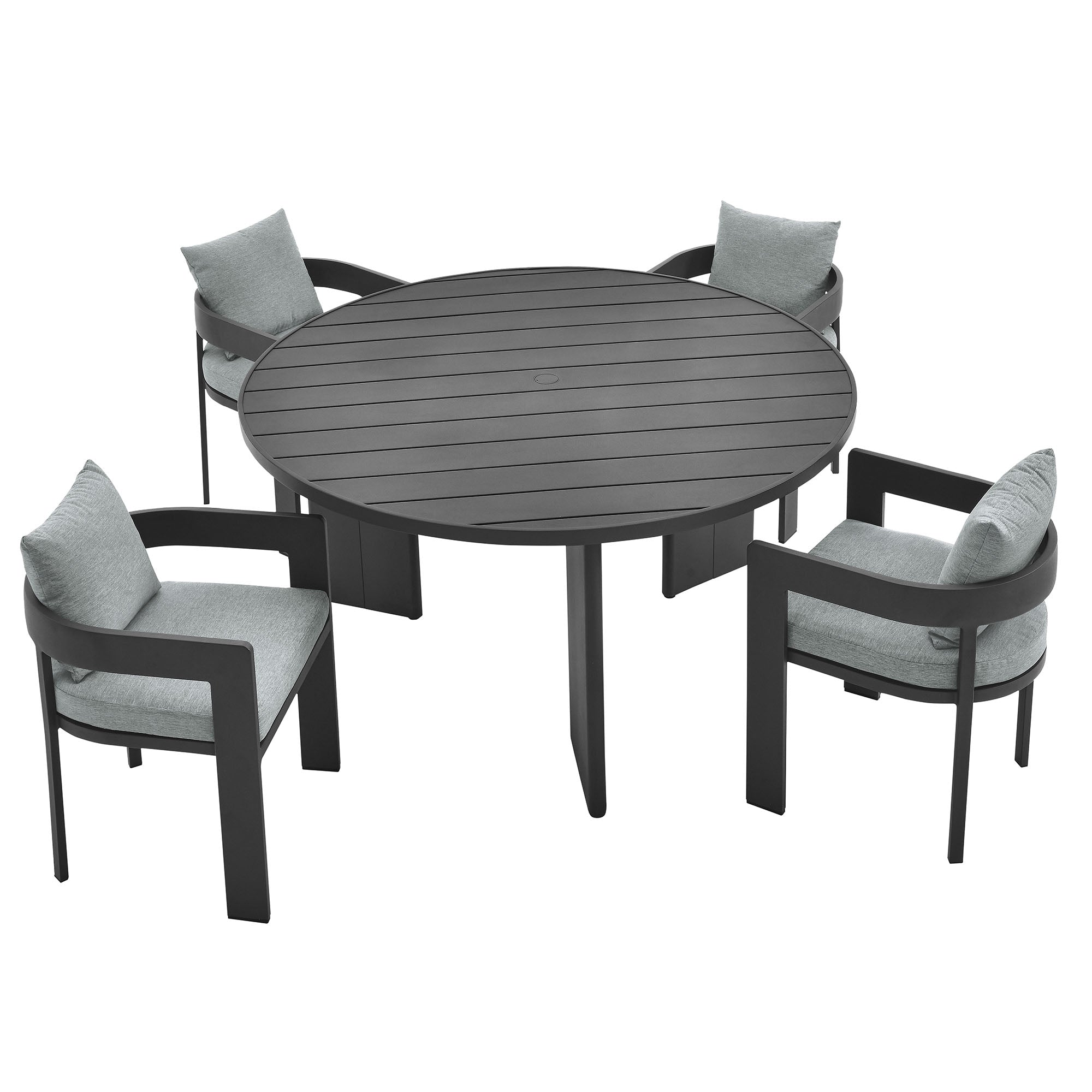 Tahoe 5-Piece Outdoor Patio Aluminum Dining Set by Modway - Best Buy Furniture