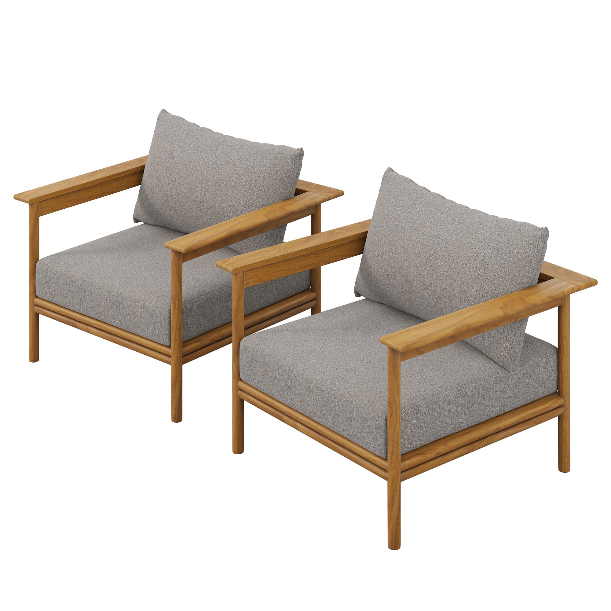 Wren Outdoor Patio Teak Wood Armchair Set of 2 by Modway - Best Buy Furniture