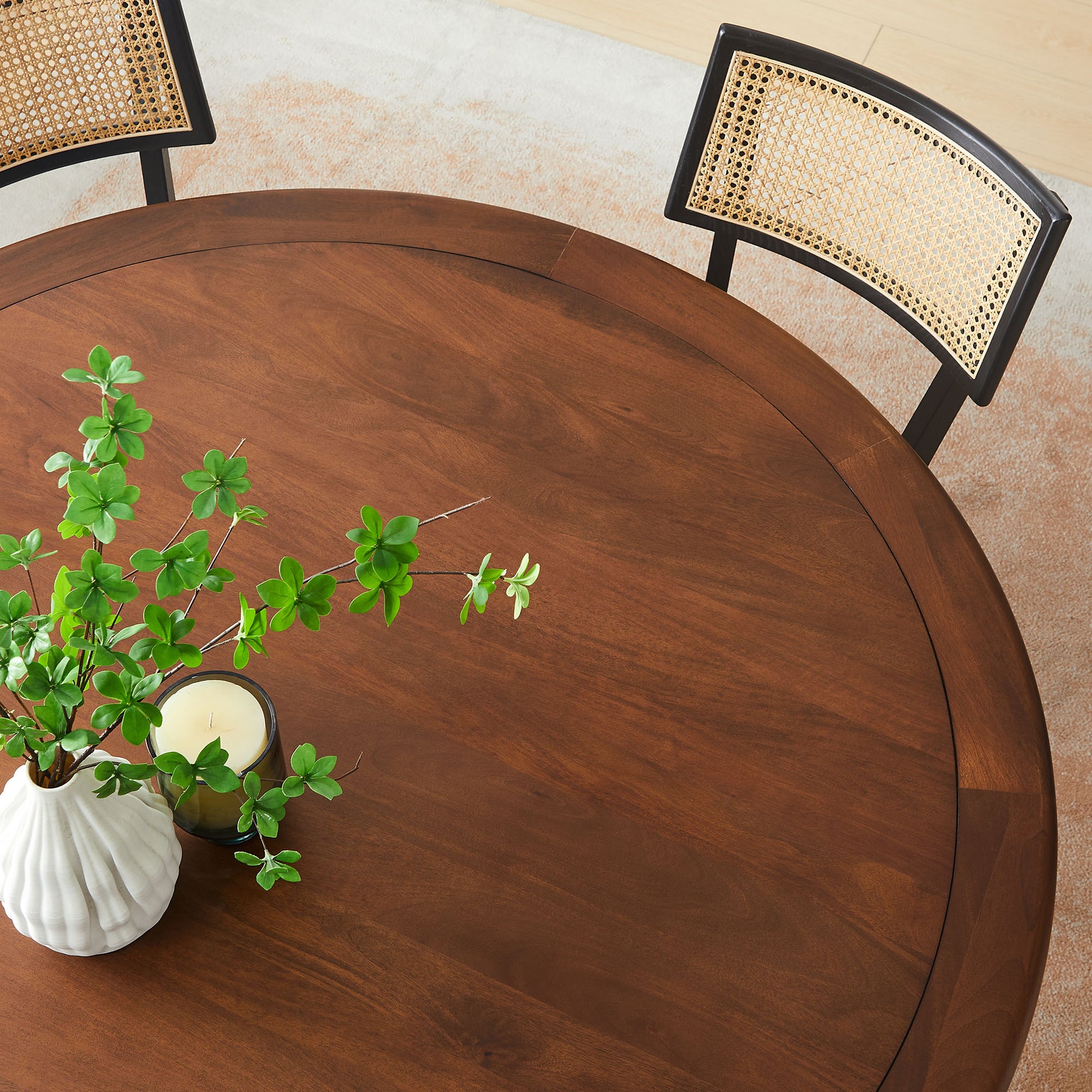 Lippa 60" Round Pedestal Solid Wood Dining Table by Modway - Best Buy Furniture