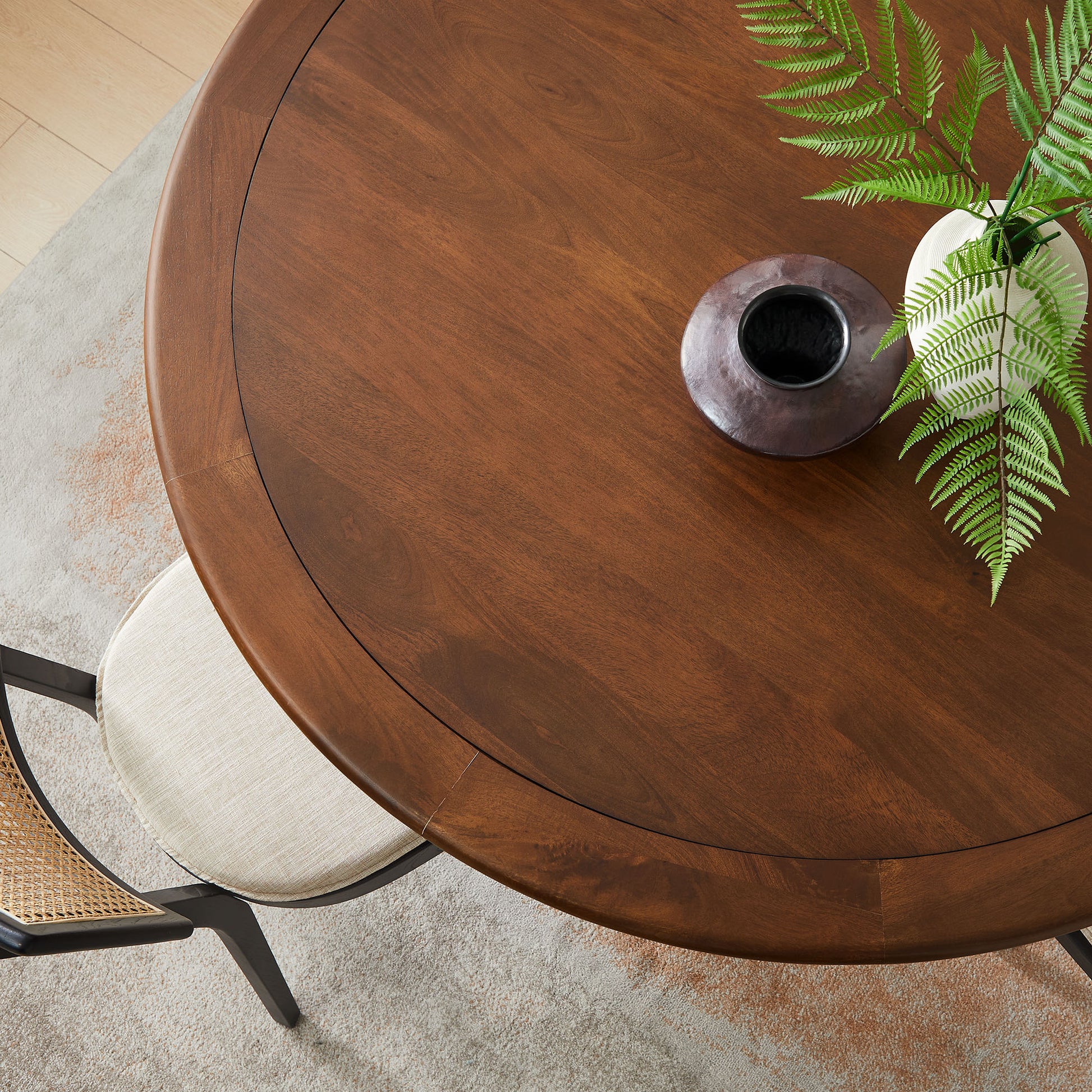 Lippa 60" Round Pedestal Solid Wood Dining Table by Modway - Best Buy Furniture