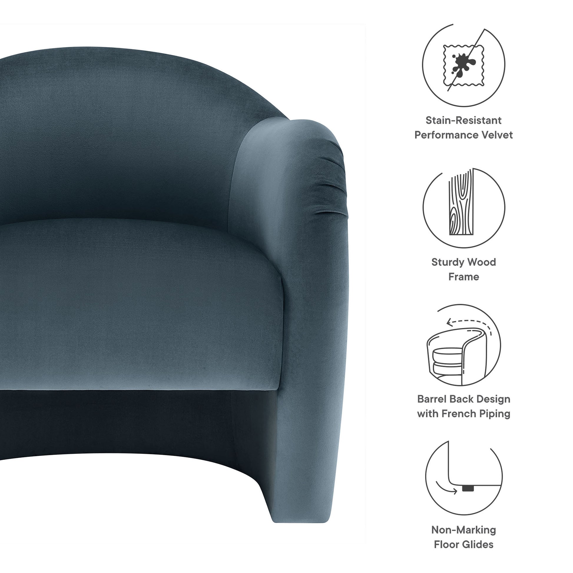 Compose Performance Velvet Accent Chair by Modway - Best Buy Furniture