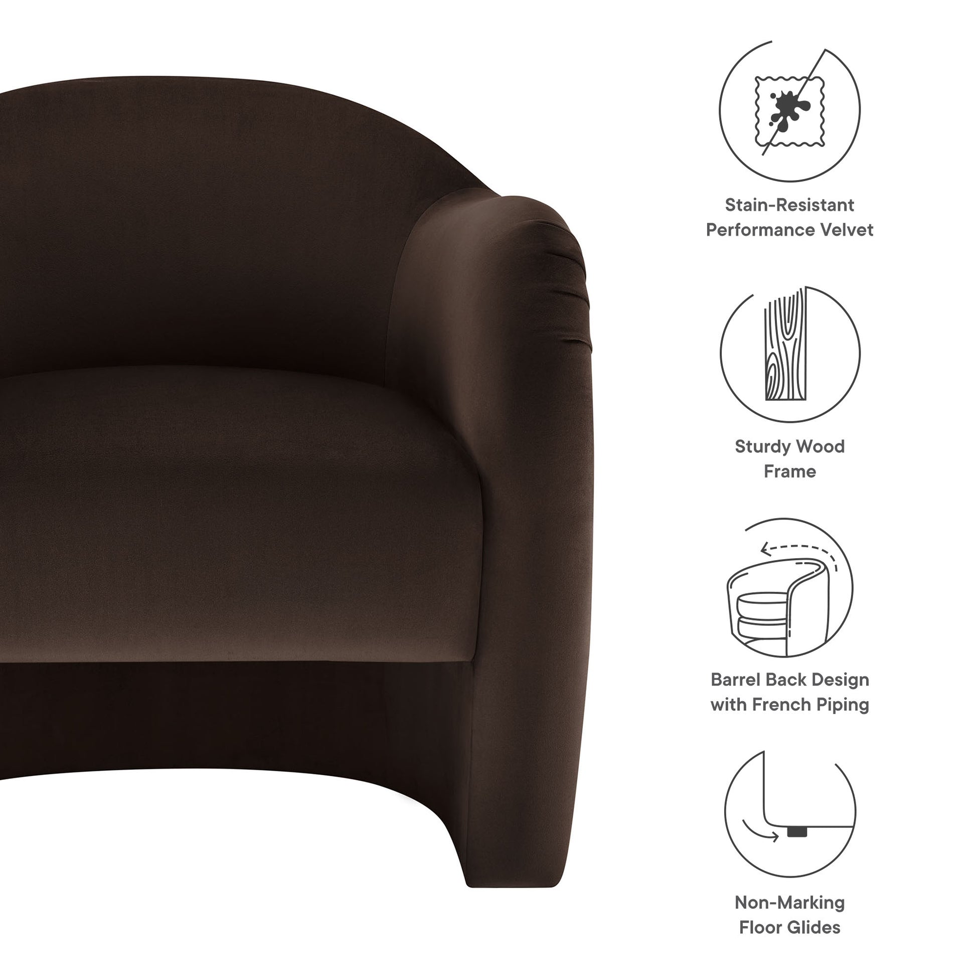 Compose Performance Velvet Accent Chair by Modway - Best Buy Furniture