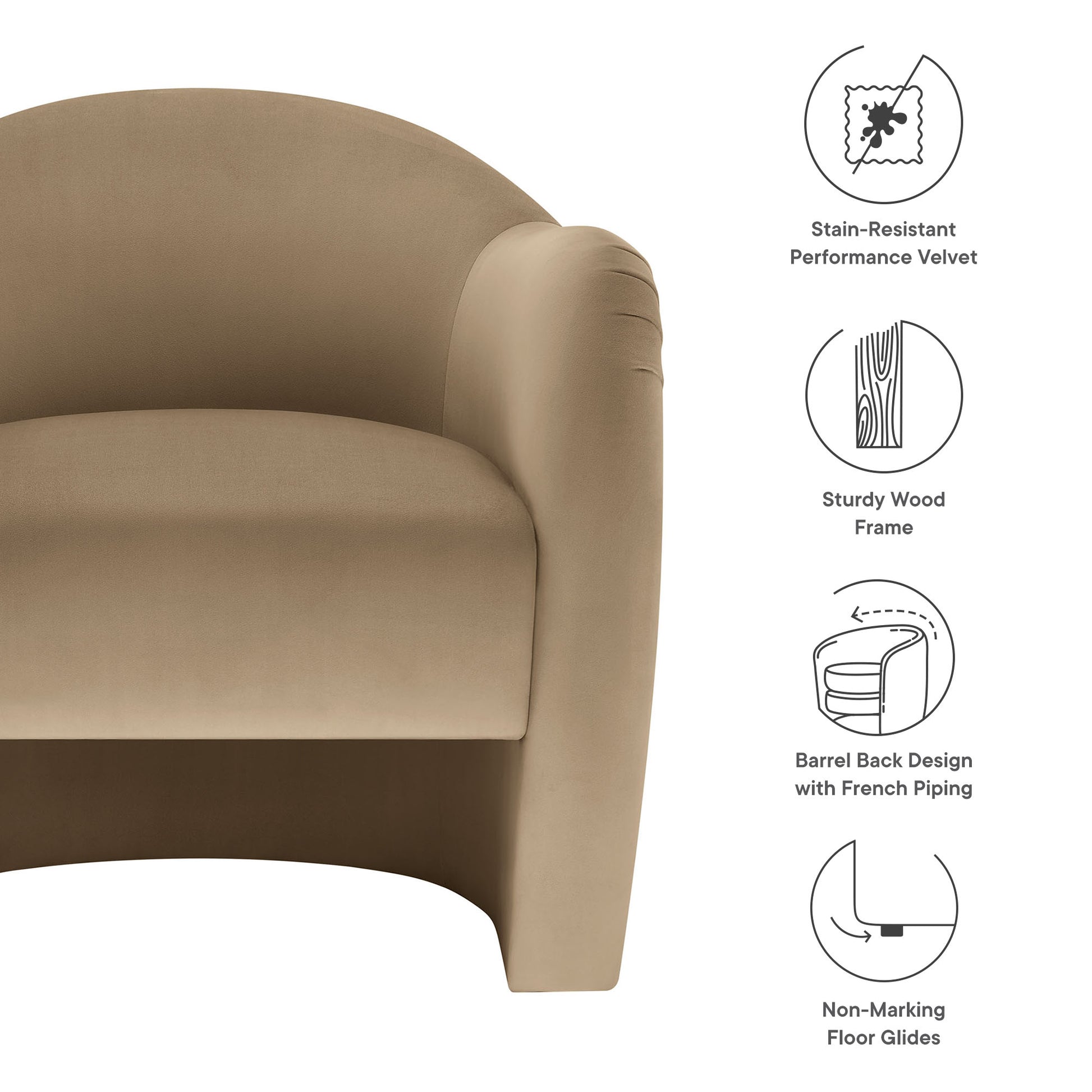 Compose Performance Velvet Accent Chair by Modway - Best Buy Furniture