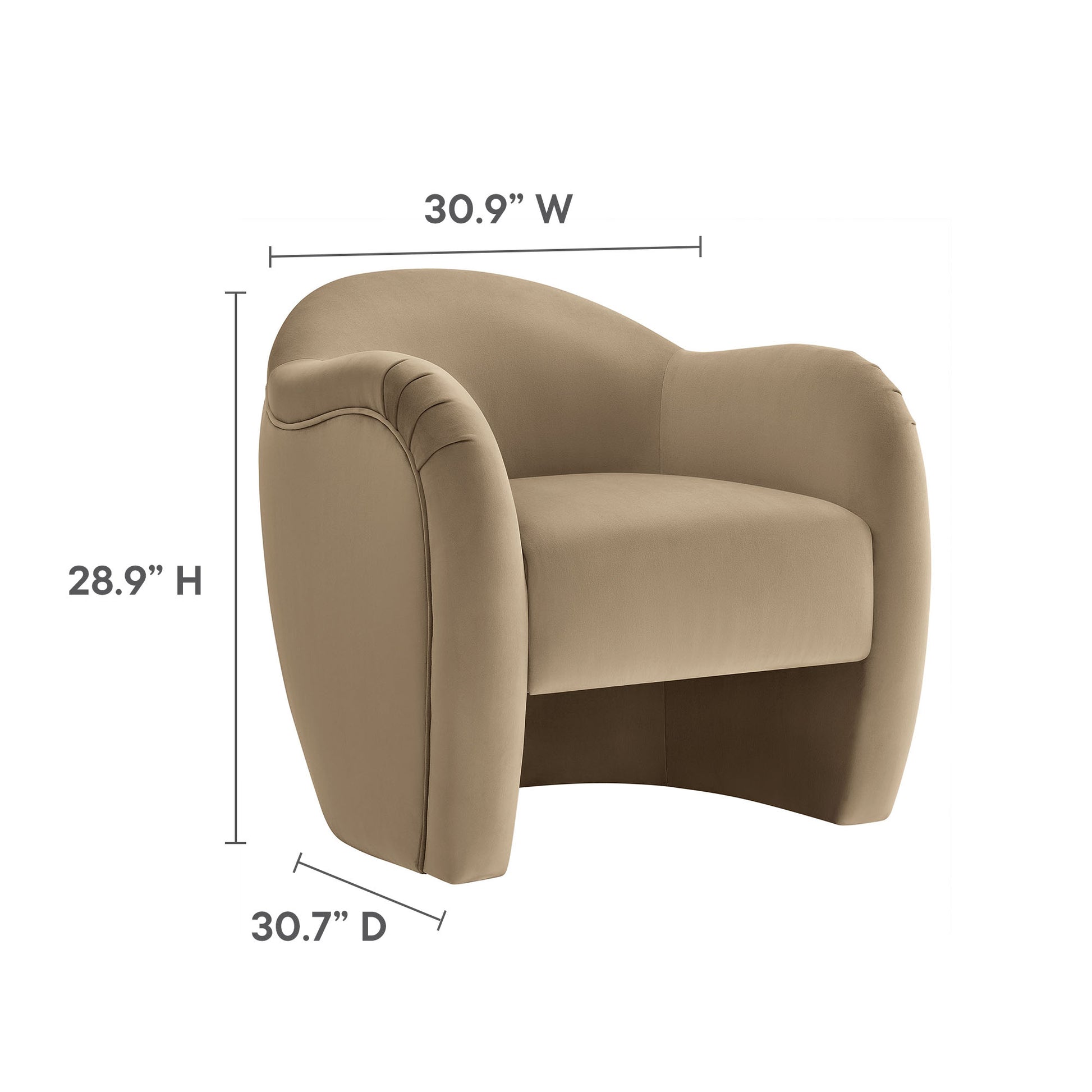 Compose Performance Velvet Accent Chair by Modway - Best Buy Furniture