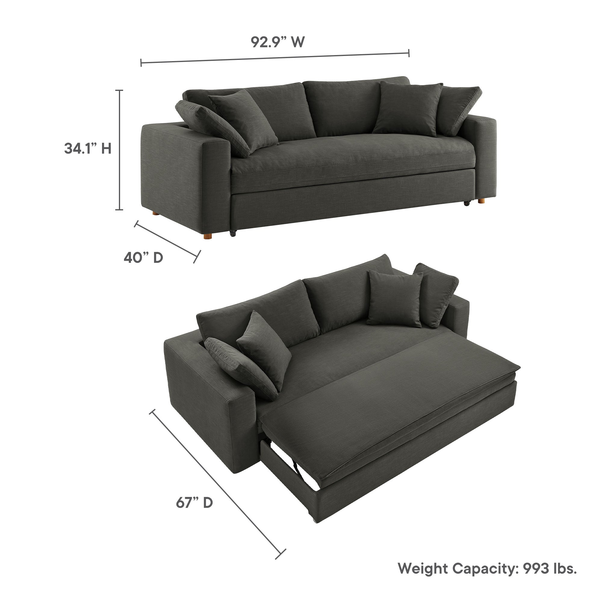 Commix Down Filled Overstuffed Sleeper Sofa by Modway - Best Buy Furniture