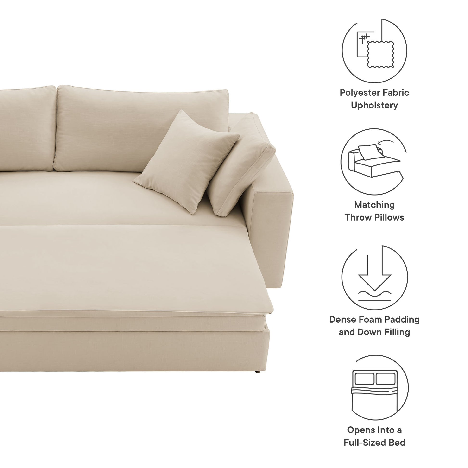 Commix Down Filled Overstuffed Sleeper Sofa by Modway - Best Buy Furniture