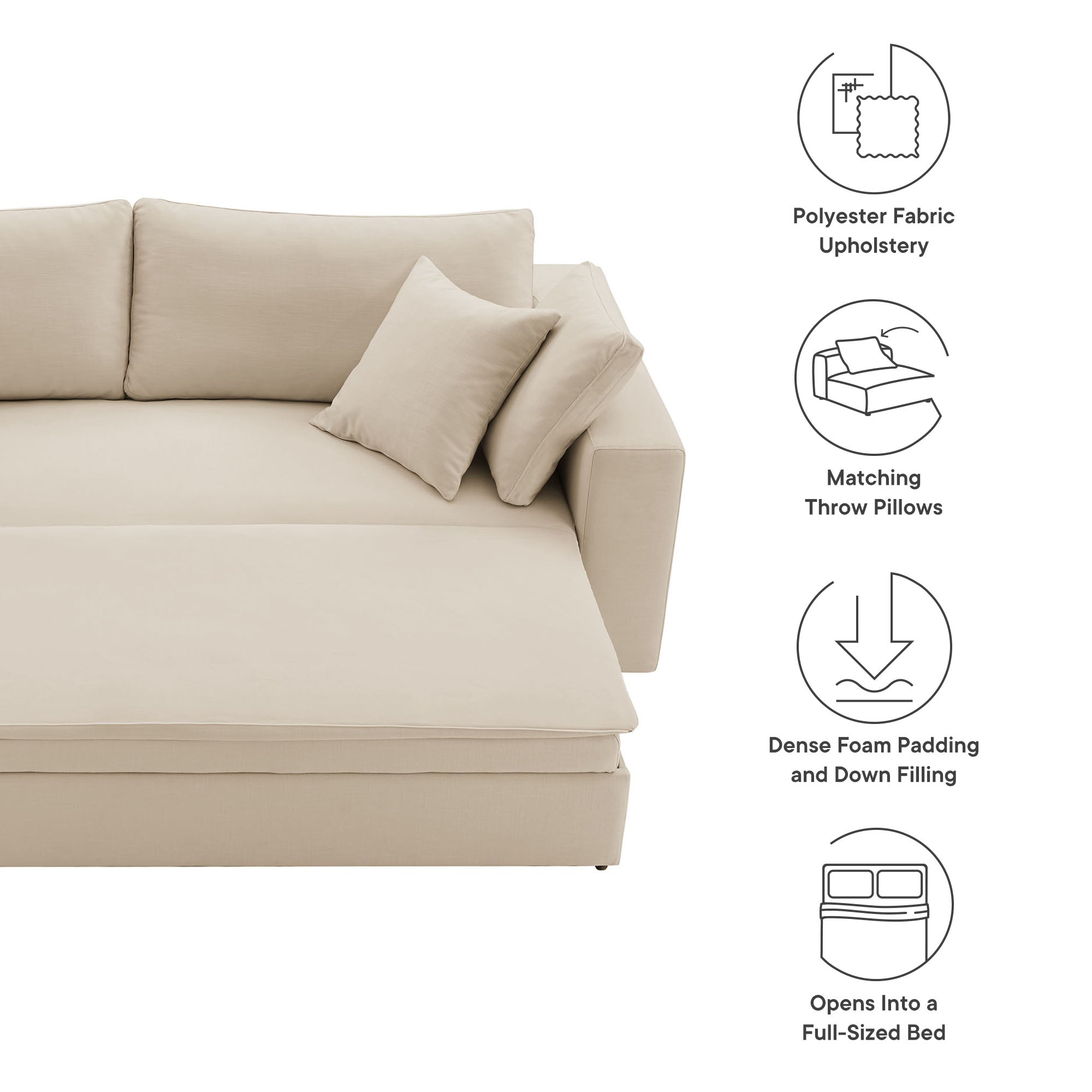 Commix Down Filled Overstuffed Sleeper Sofa by Modway - Best Buy Furniture