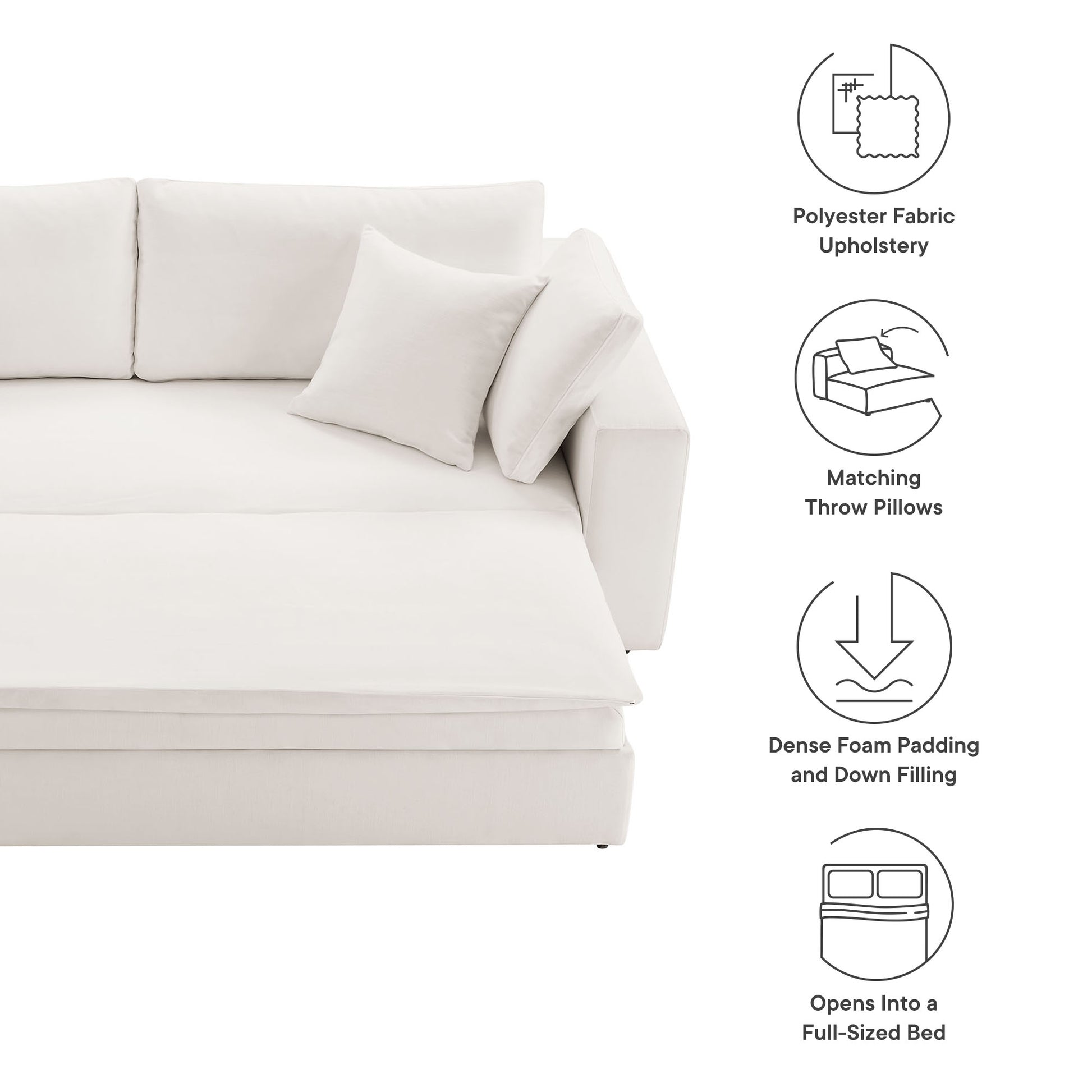 Commix Down Filled Overstuffed Sleeper Sofa by Modway - Best Buy Furniture