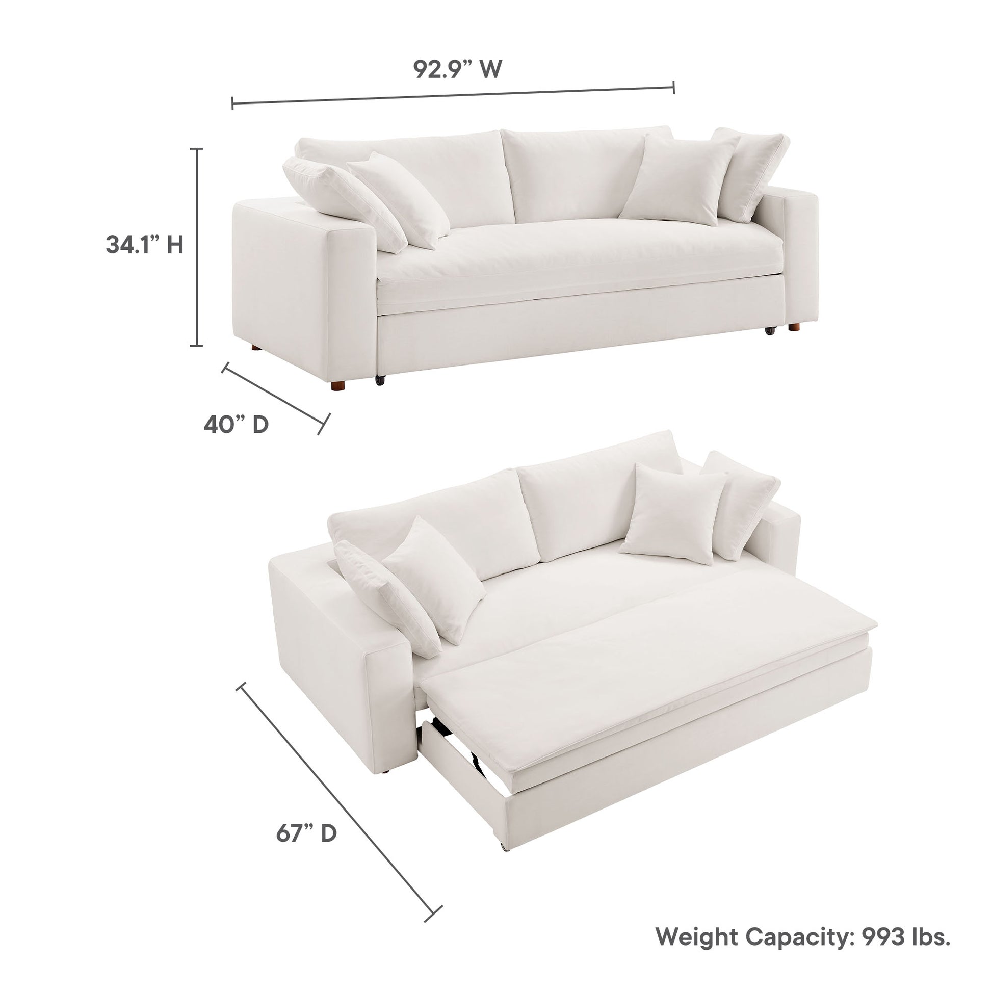 Commix Down Filled Overstuffed Sleeper Sofa by Modway - Best Buy Furniture