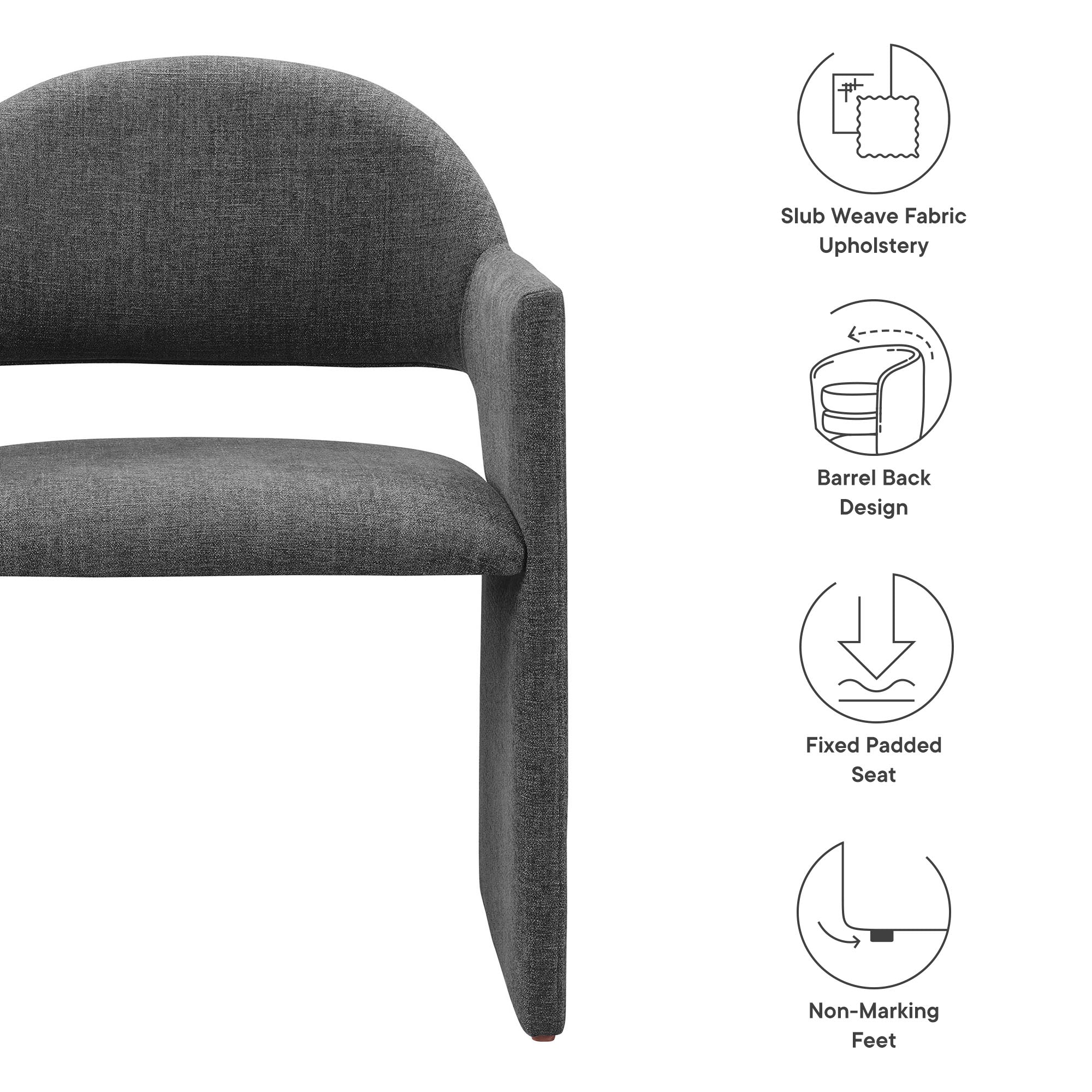Talia Upholstered Fabric Dining Armchair by Modway - Best Buy Furniture