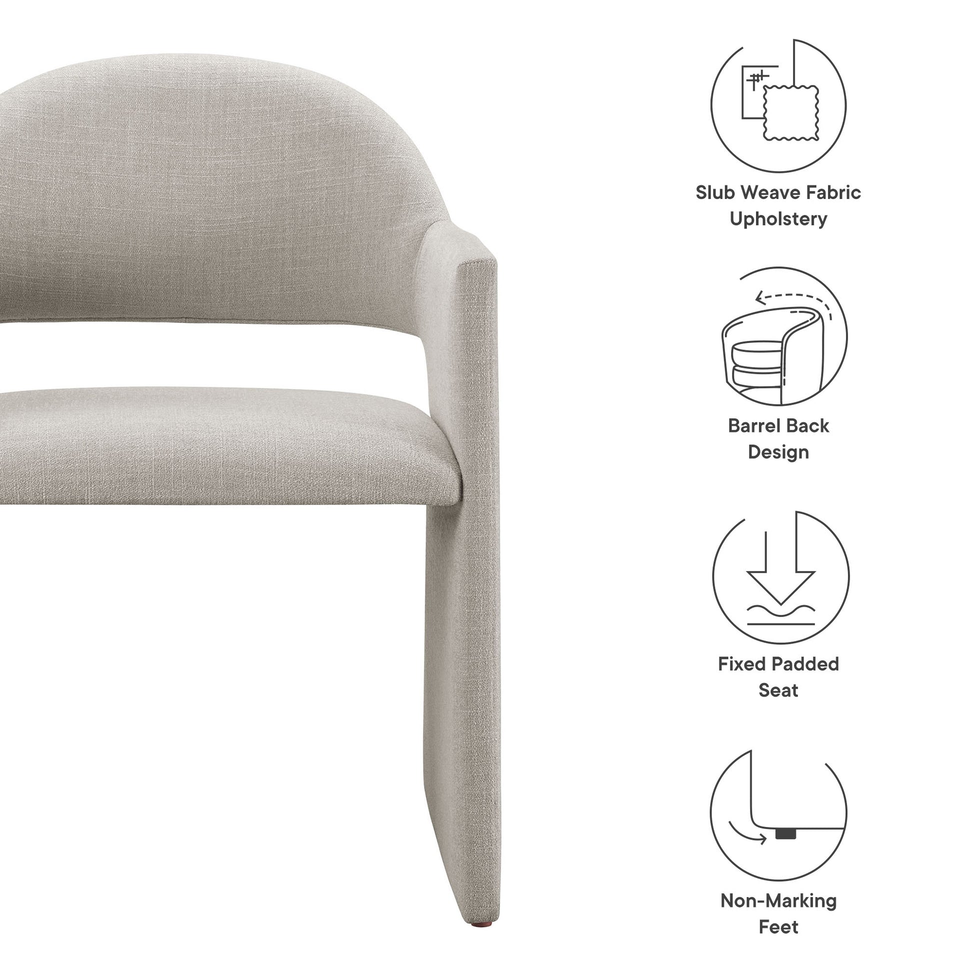 Talia Upholstered Fabric Dining Armchair by Modway - Best Buy Furniture