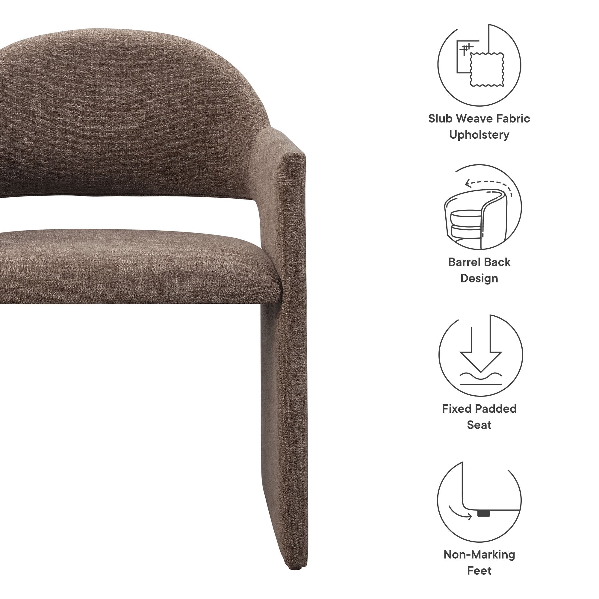 Talia Upholstered Fabric Dining Armchair by Modway - Best Buy Furniture